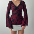 Fashion Bug Bell Sleeve Top | Made in USA | L