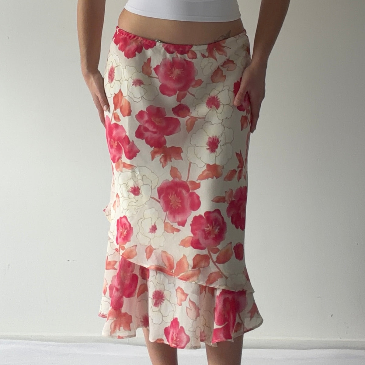 Dressbarn Floral Midi Skirt | S-M