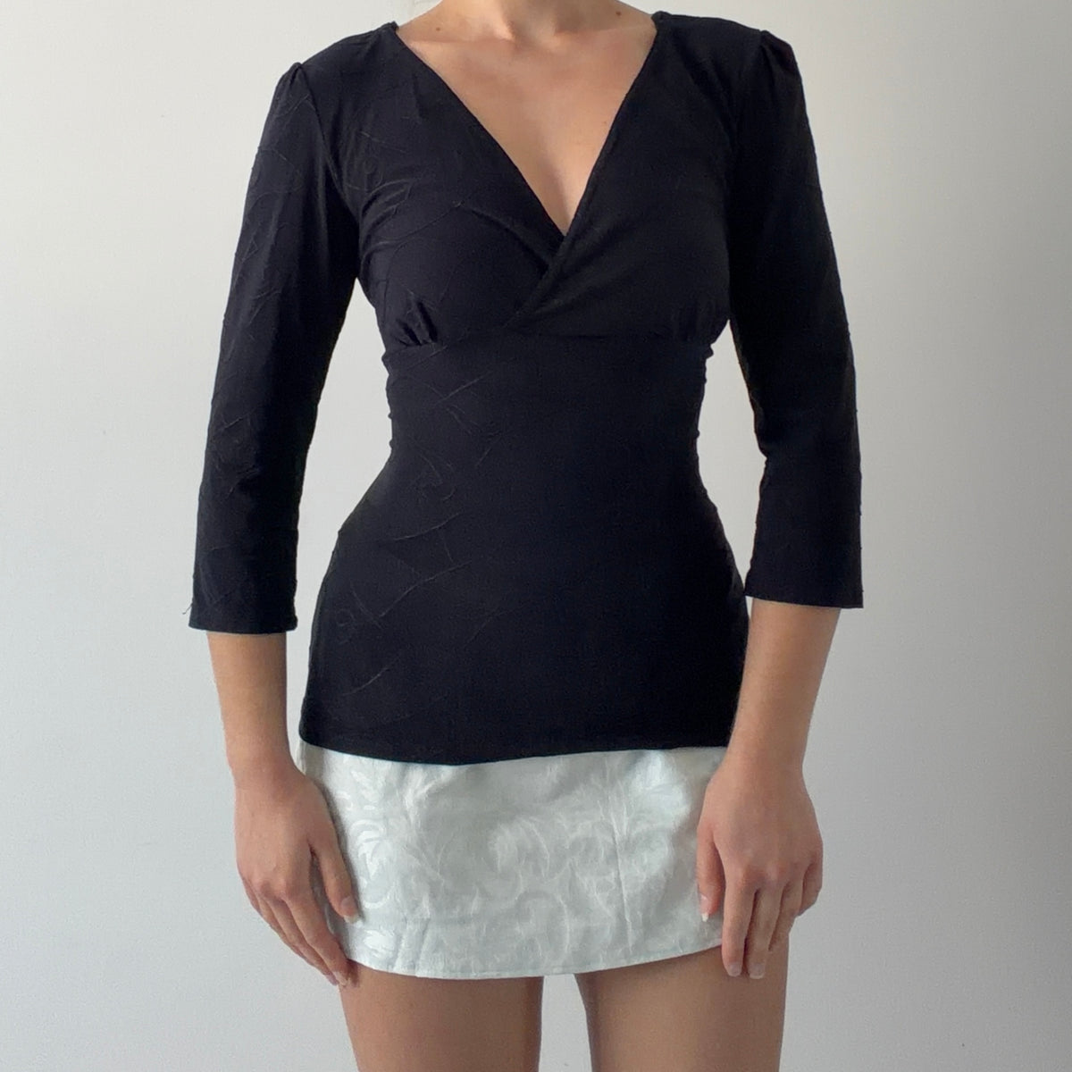 Wrapper 3/4 Sleeve Top | M-L
