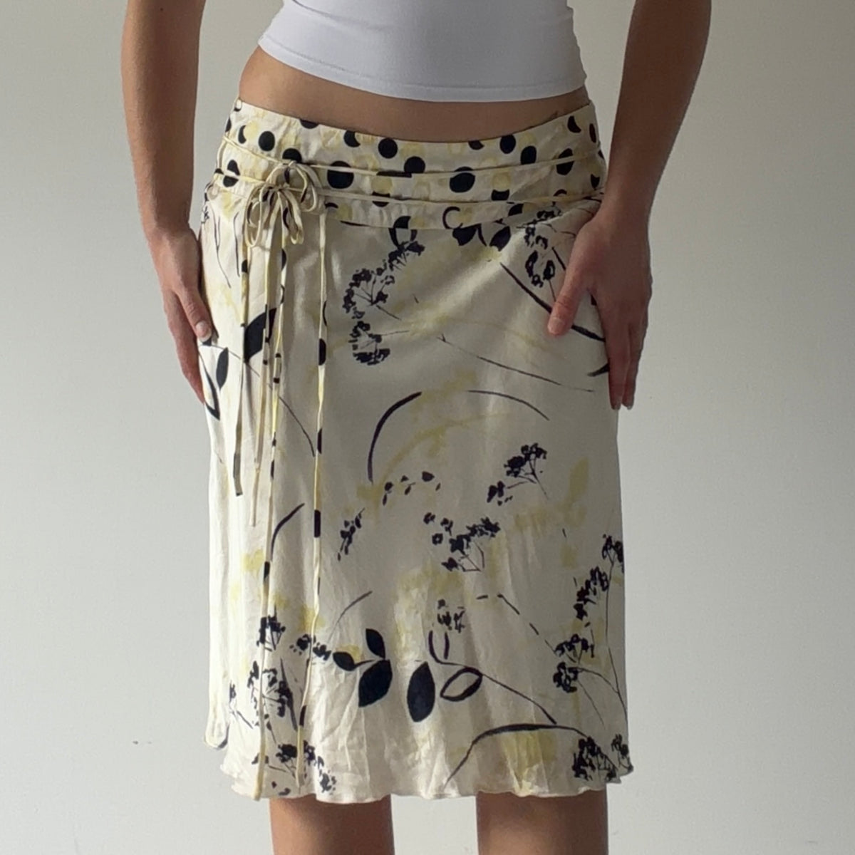 Kenzie Silk Midi Skirt | S-M