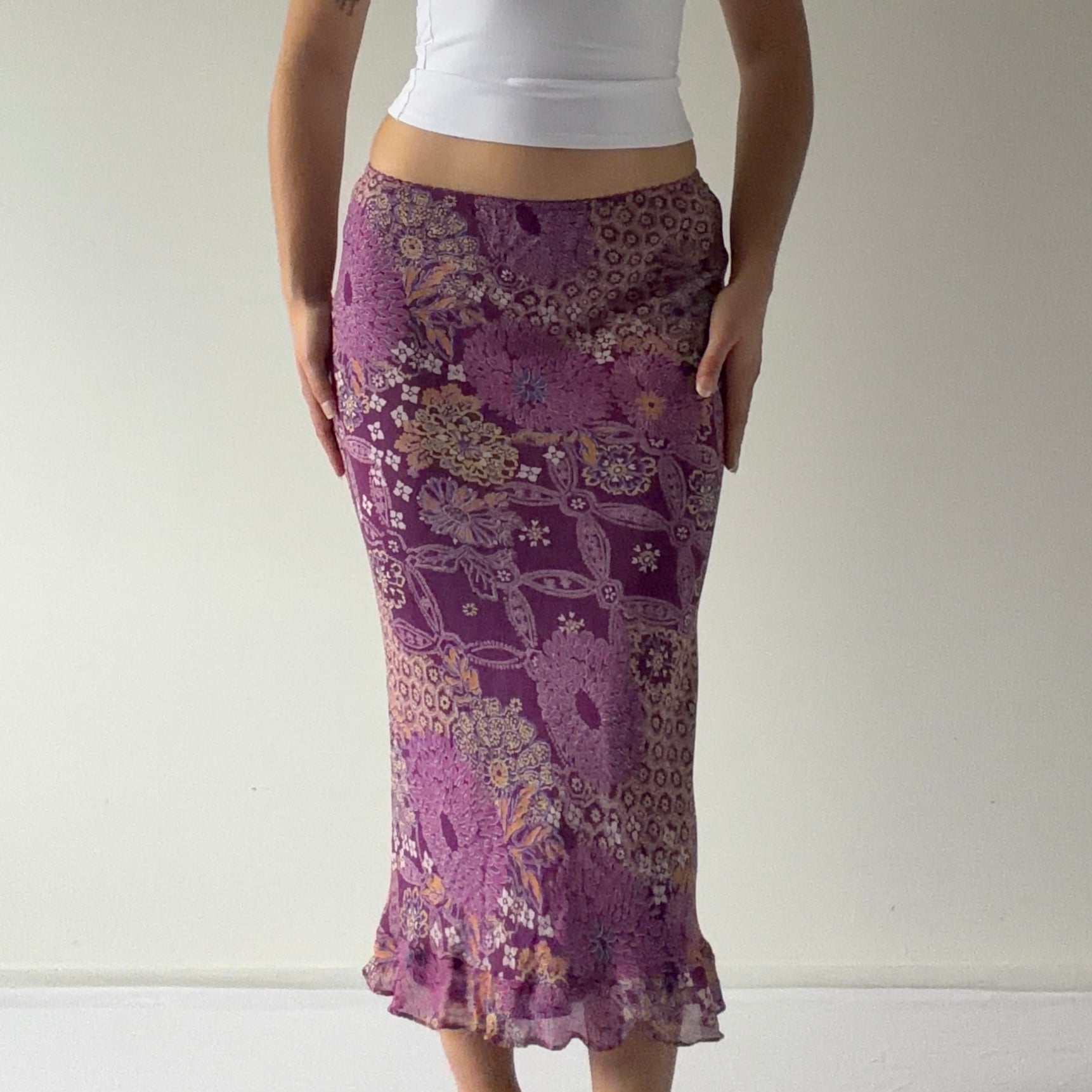 FWH Bias Cut Midi Skirt | Made in Australia | 6-8