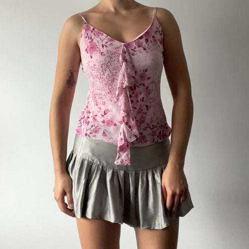 00s Floral Ruffle Cami | 6-8