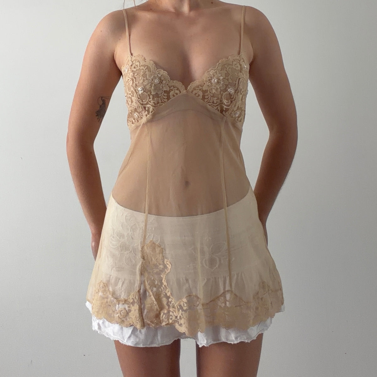 Victoria's Secret Mesh Babydoll Slip | M