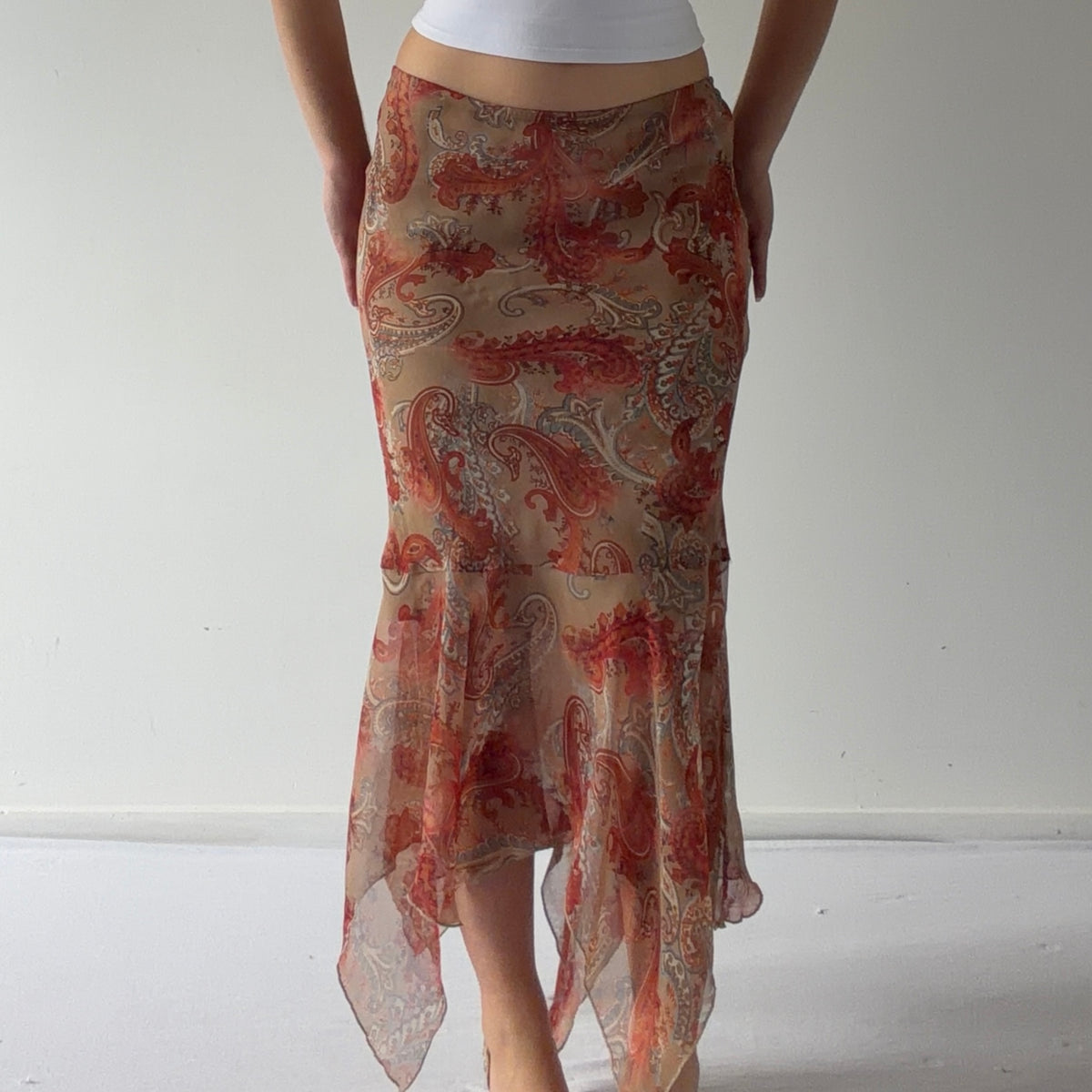 Fashion Bug Asymmetric Midi Skirt | L