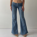 90s Glassons Fray Flare Jeans | S