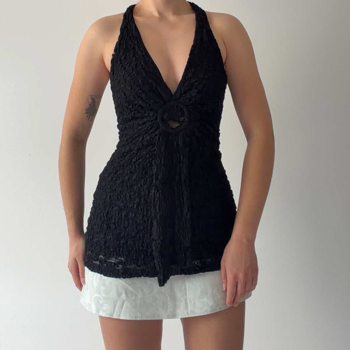 Bisou Bisou Lace Halter Top | M