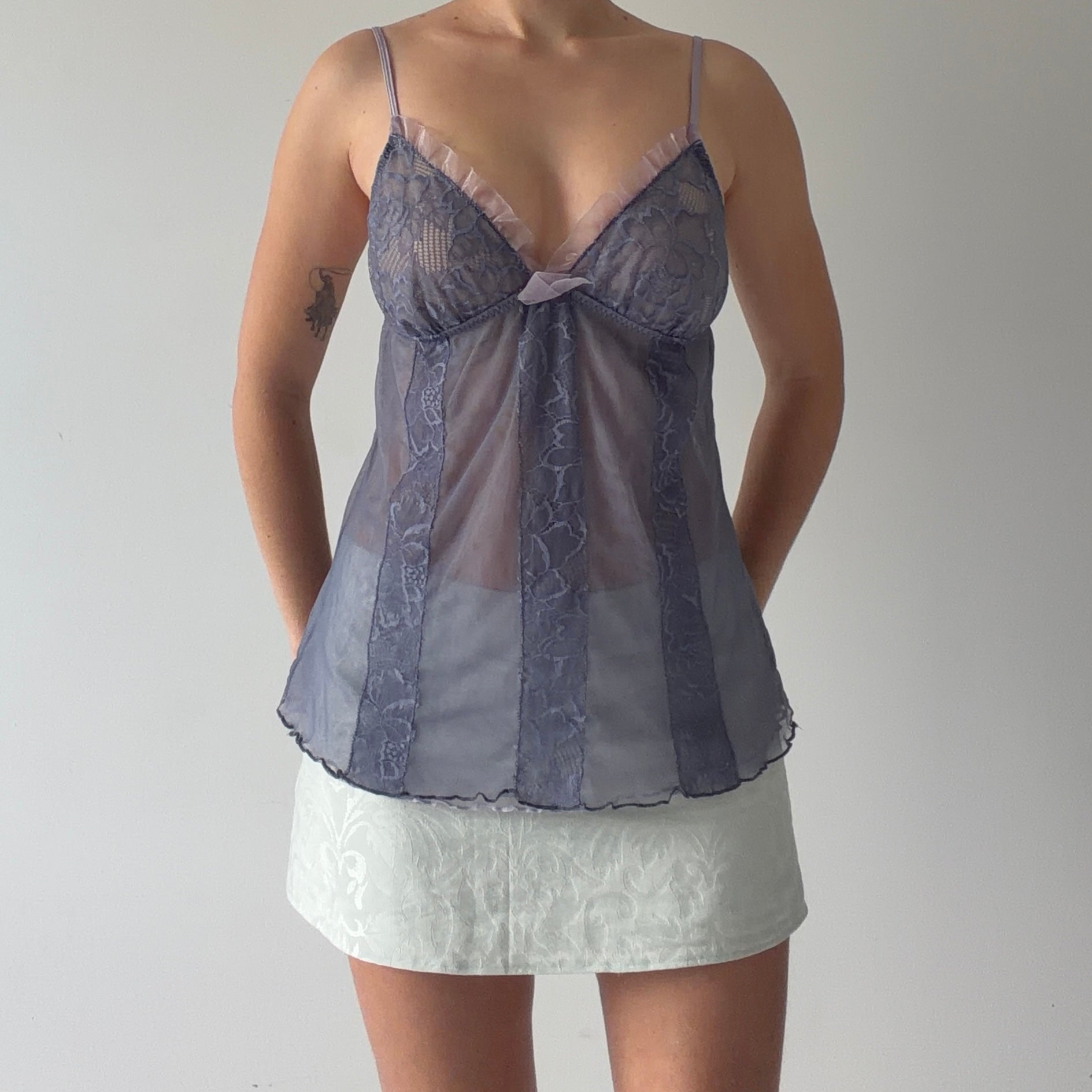 Vera Wang Lace Babydoll Cami | M