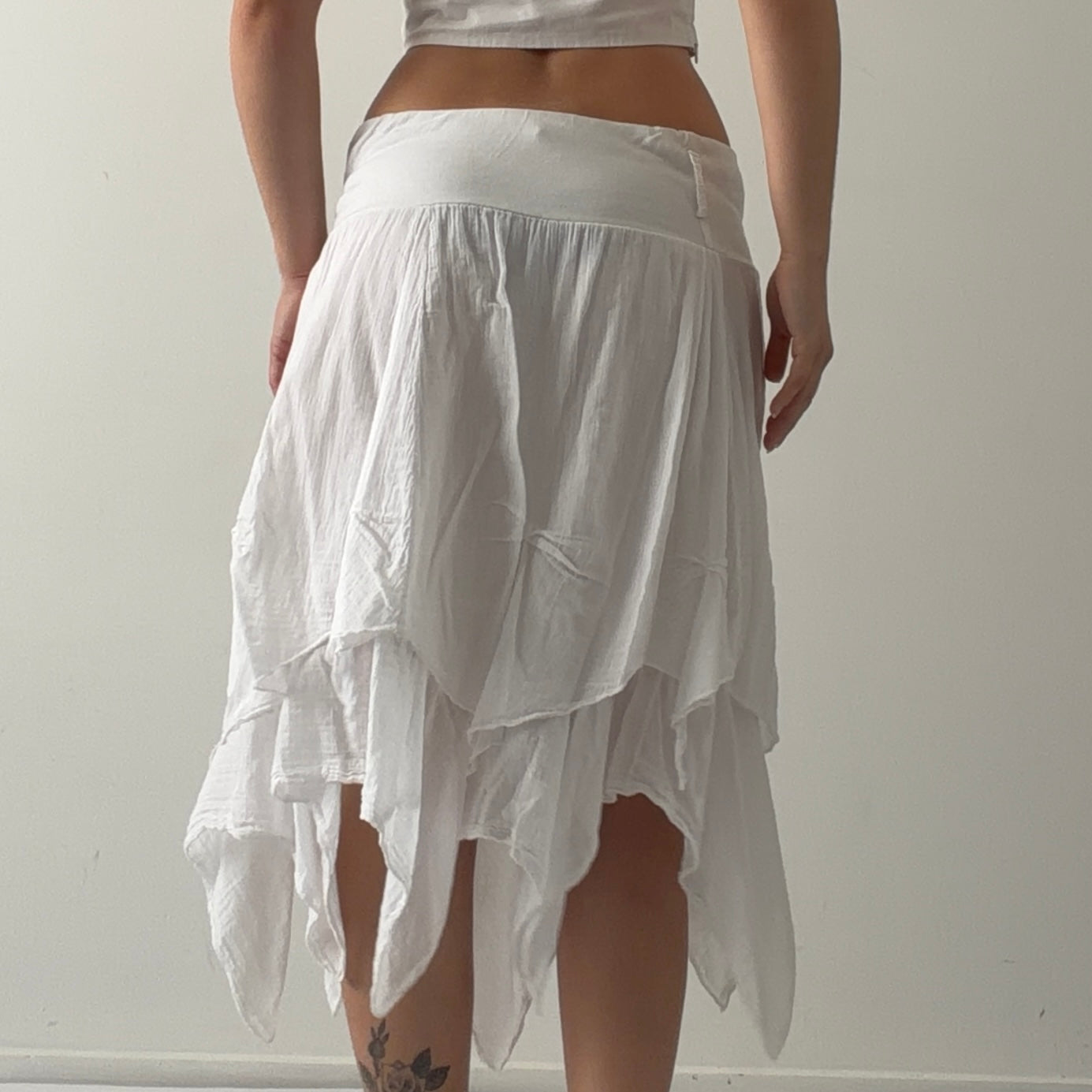 Italian Asymmetric Midi Skirt | S