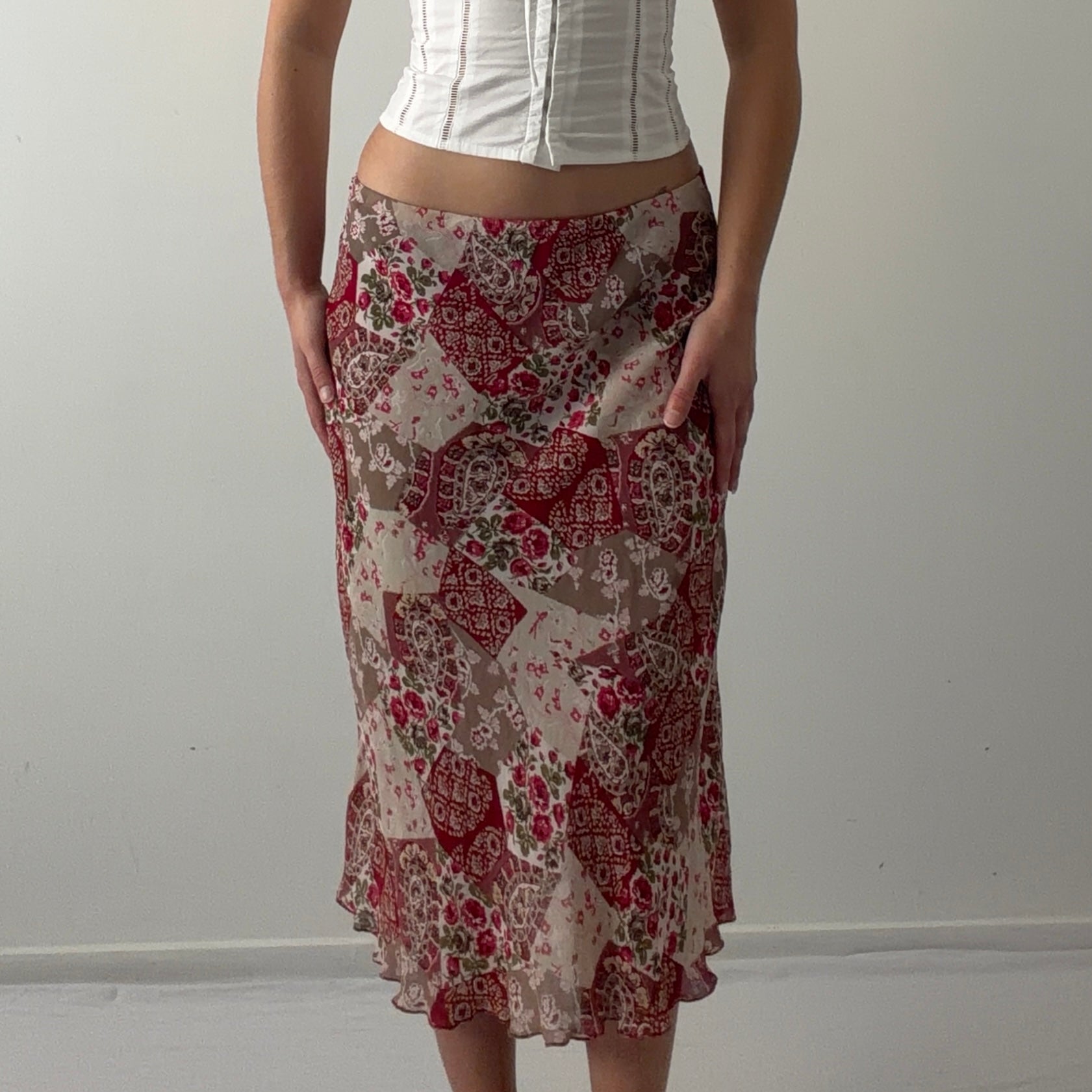 Damart Floral Midi Skirt | L