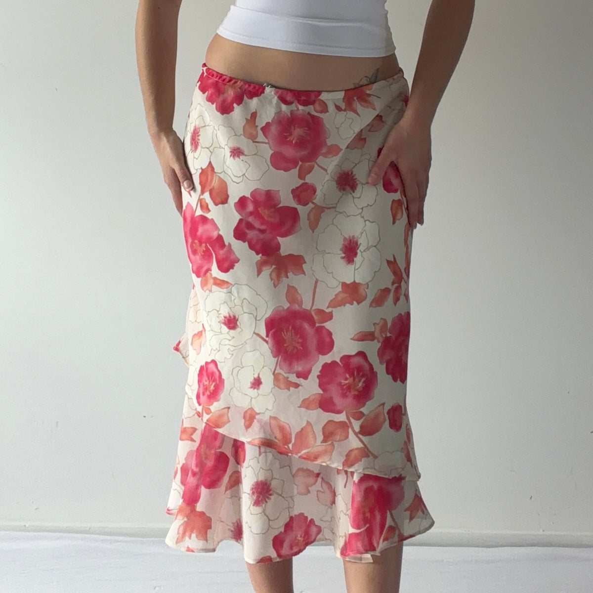 Dressbarn Floral Midi Skirt | S-M