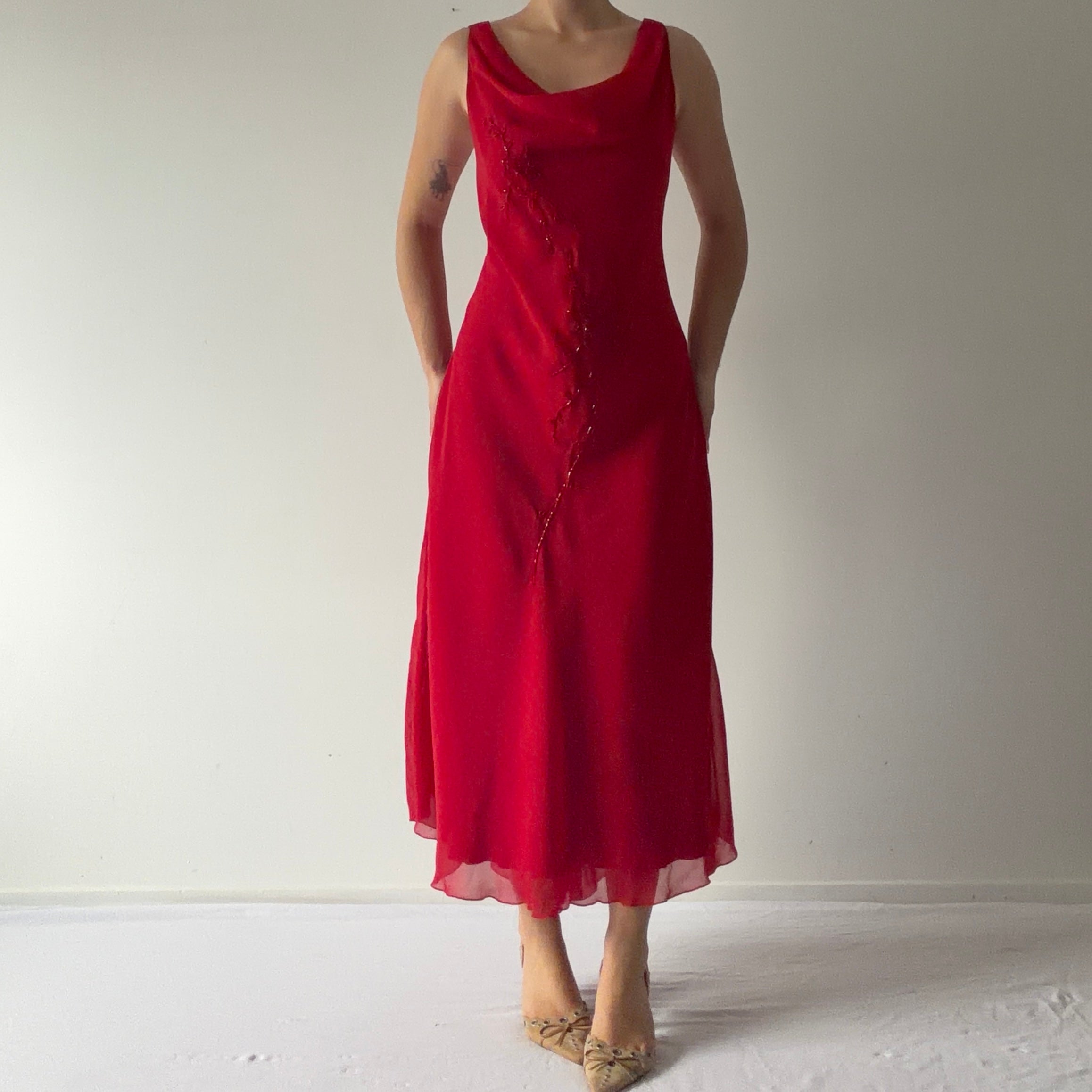 Liz Jordan Cowl Maxi Dress | 12