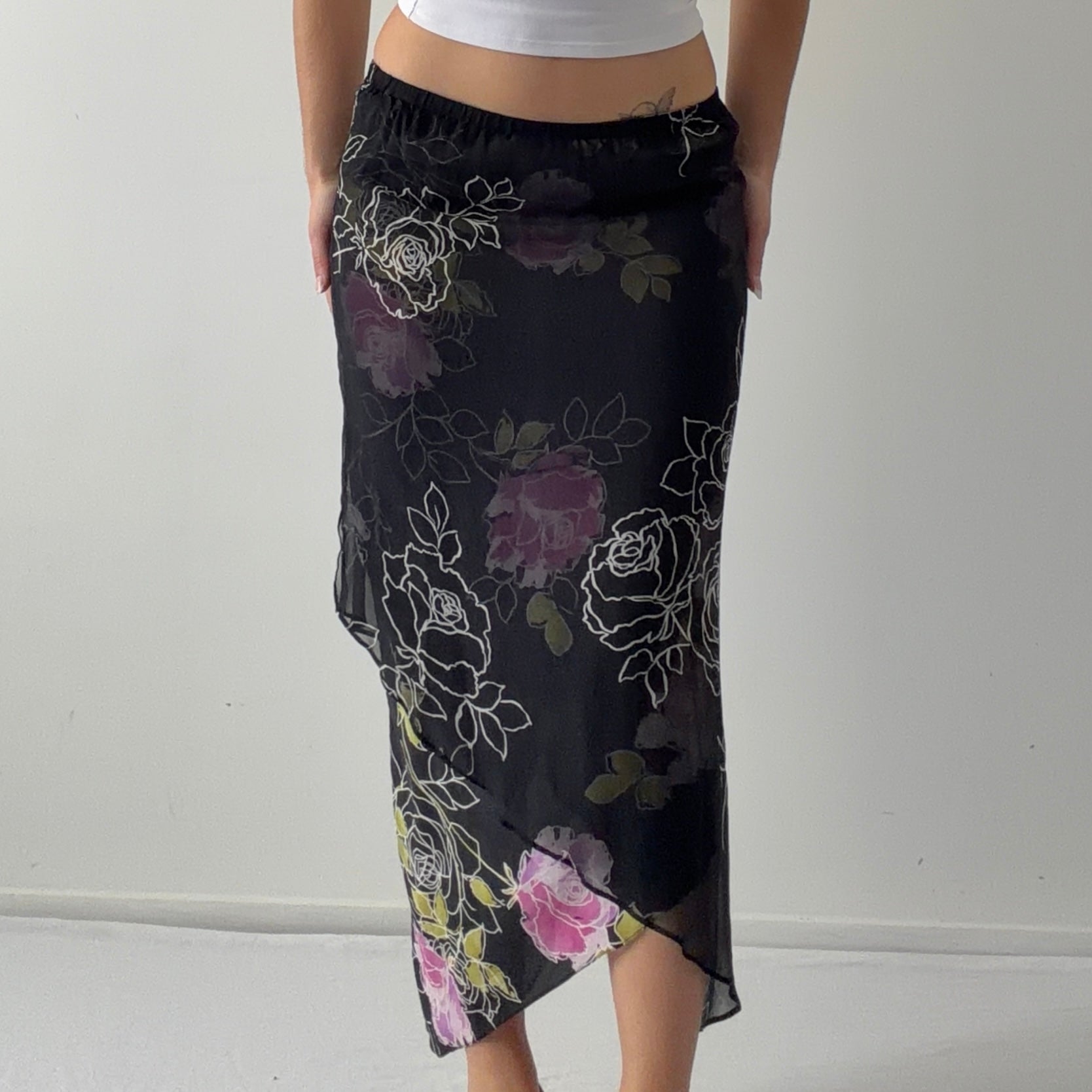 Adrianna Papell Silk Midi Skirt | 6-10