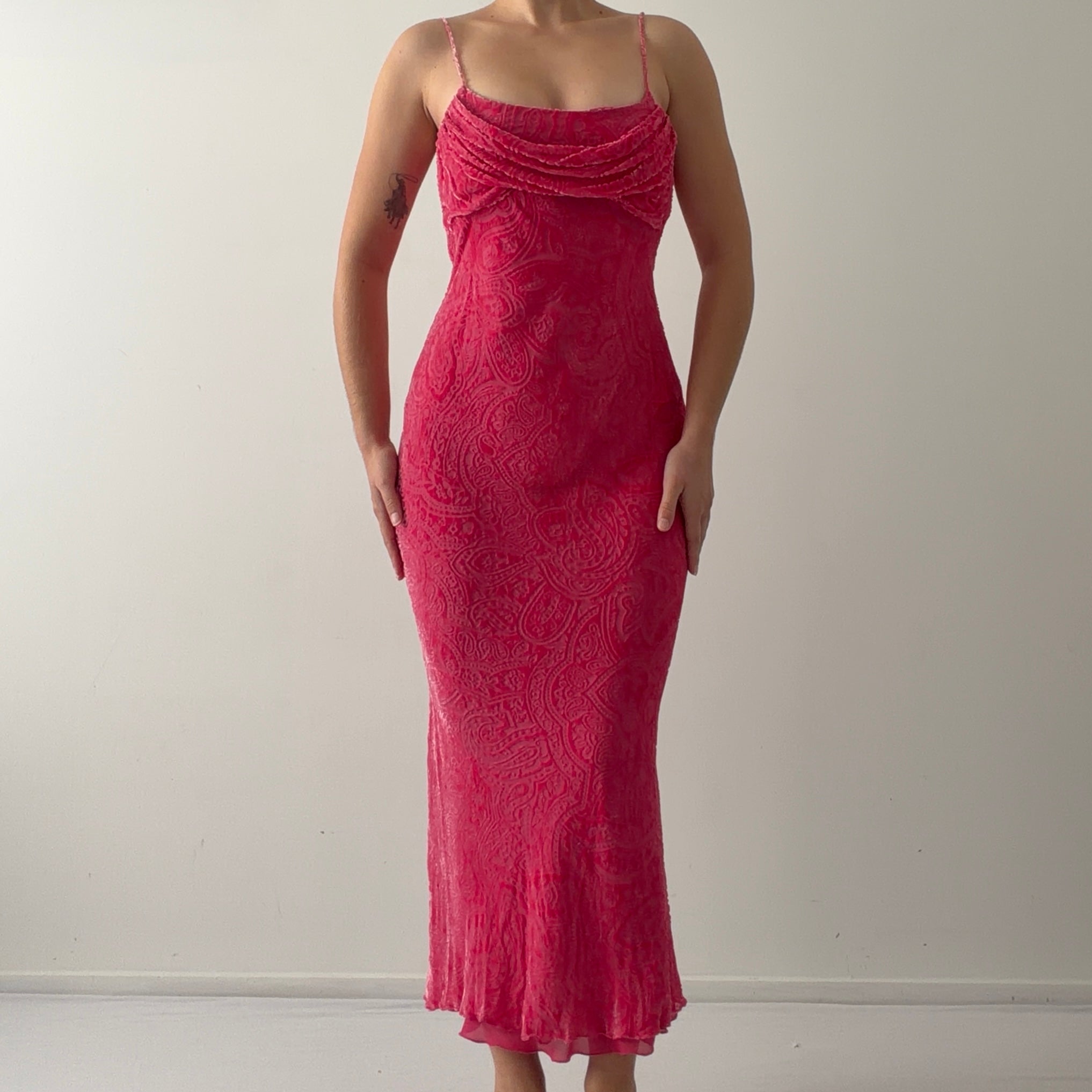 Kaliko Silk Velvet Burnout Dress | 8-10