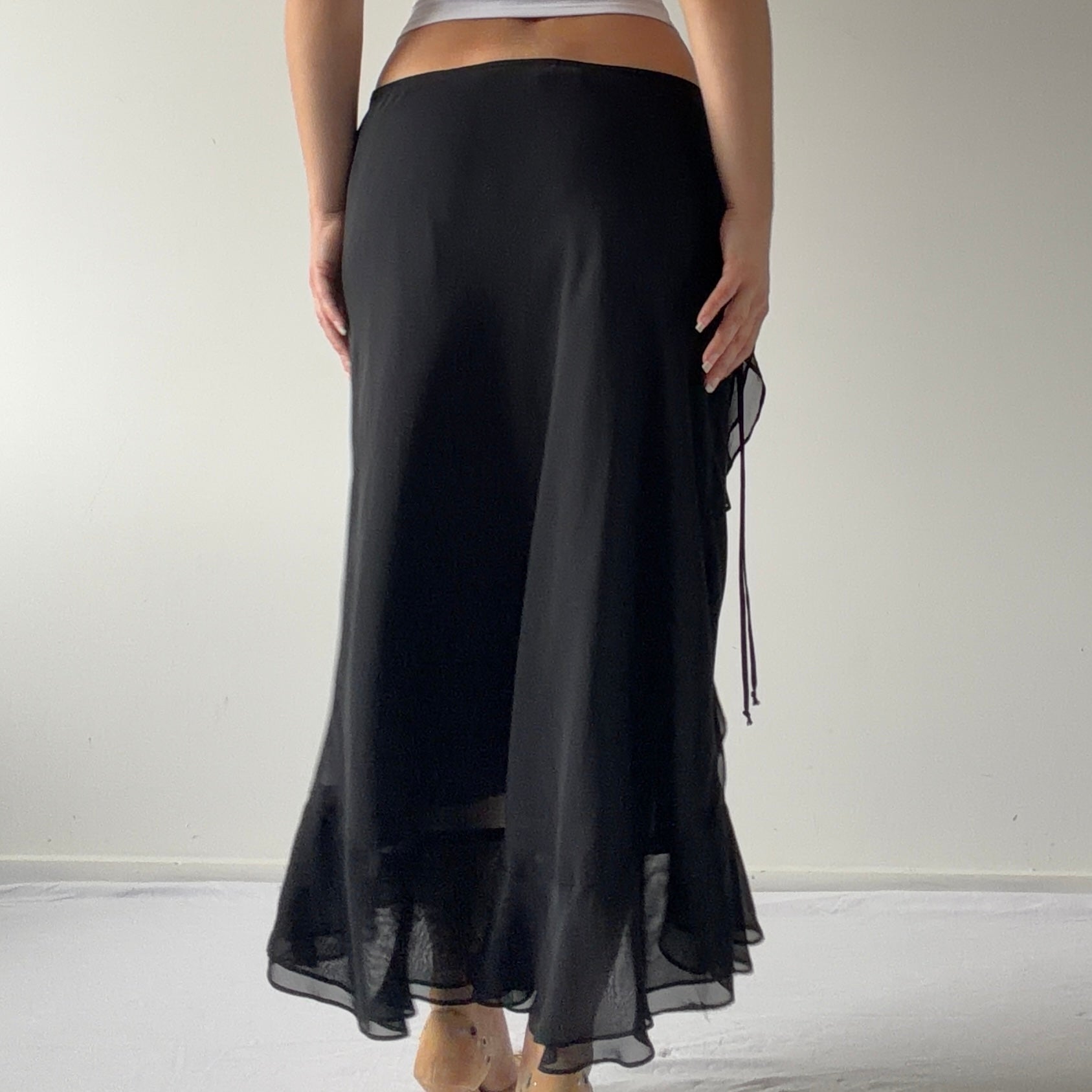 Jessica Ruffle Midi Skirt | Made in Canada | 12-14