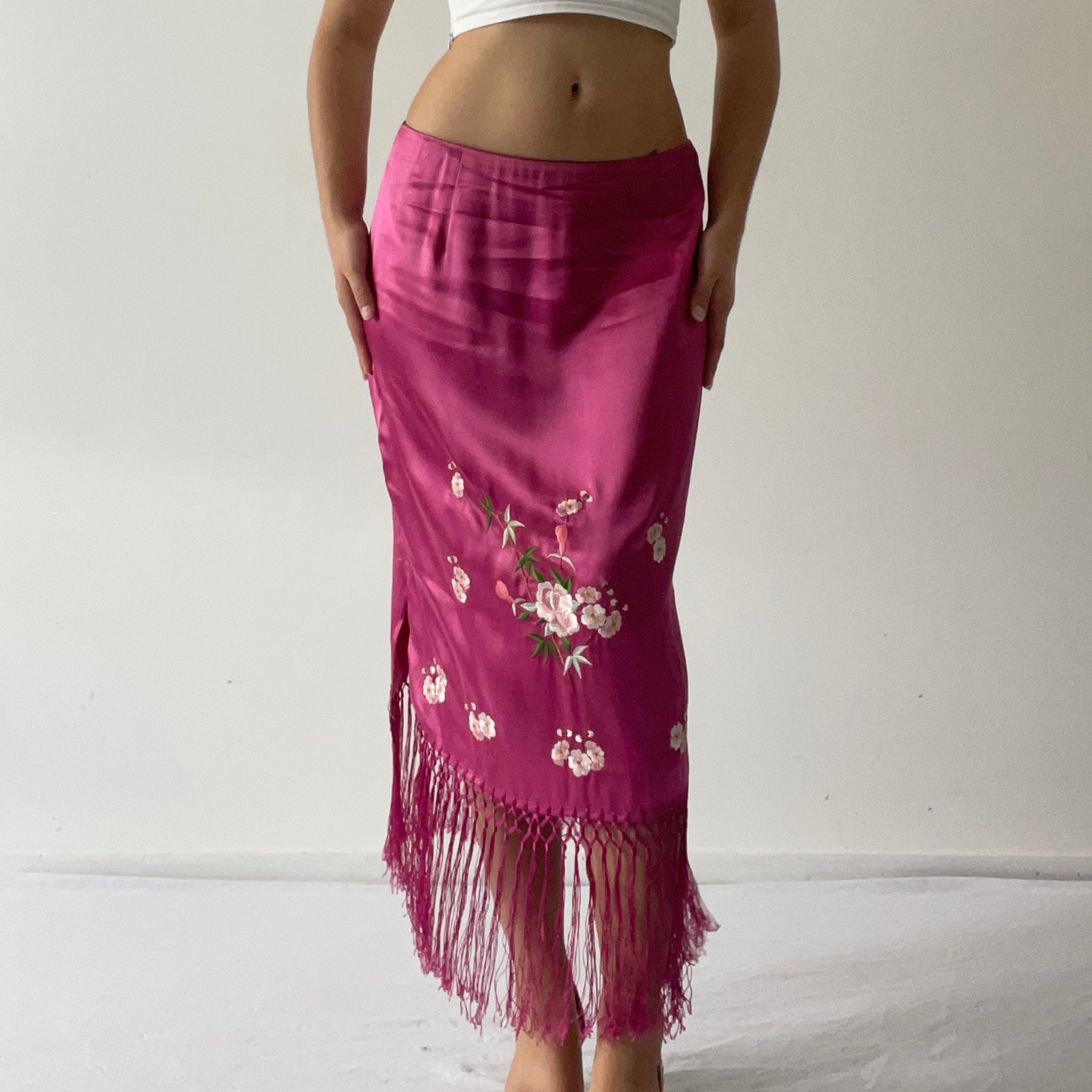 *Rare* Warehouse Silk Skirt | 10-14