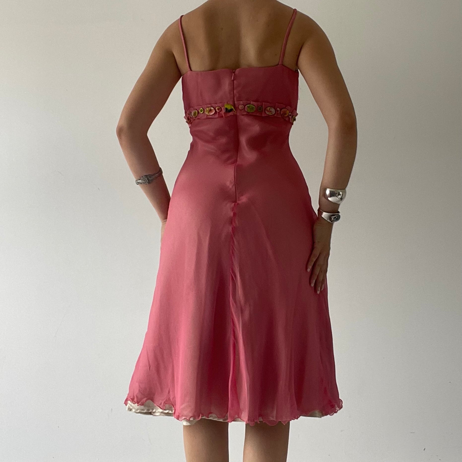 Silk Babydoll Midi Dress | XS