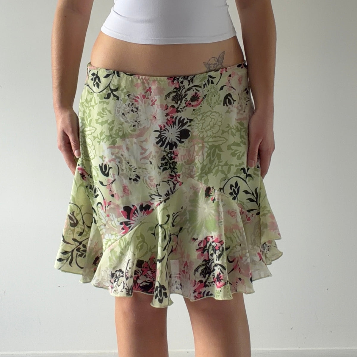 Ally B Floral Midi Skirt | 10-12