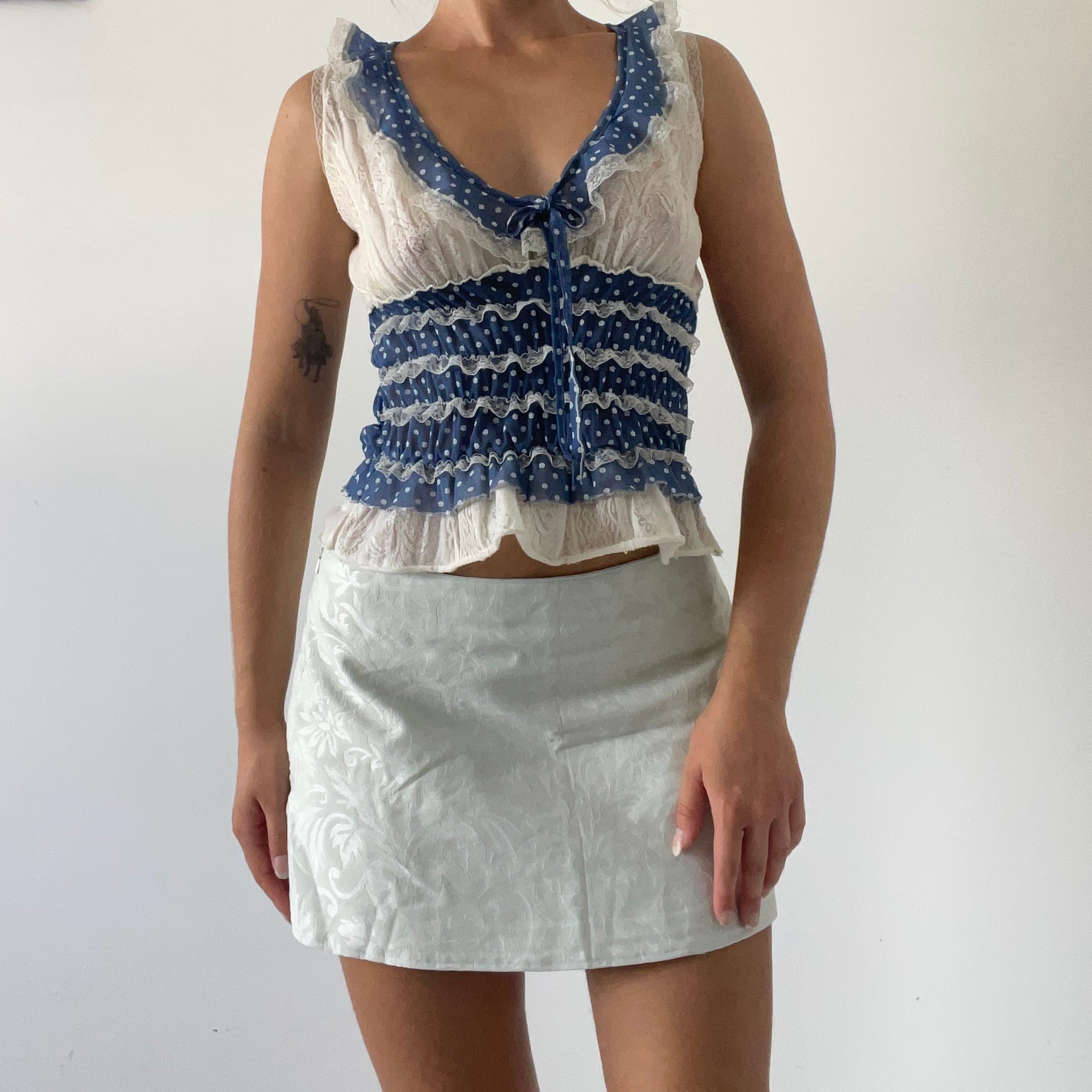 Files De Paris Ruffle Top | S