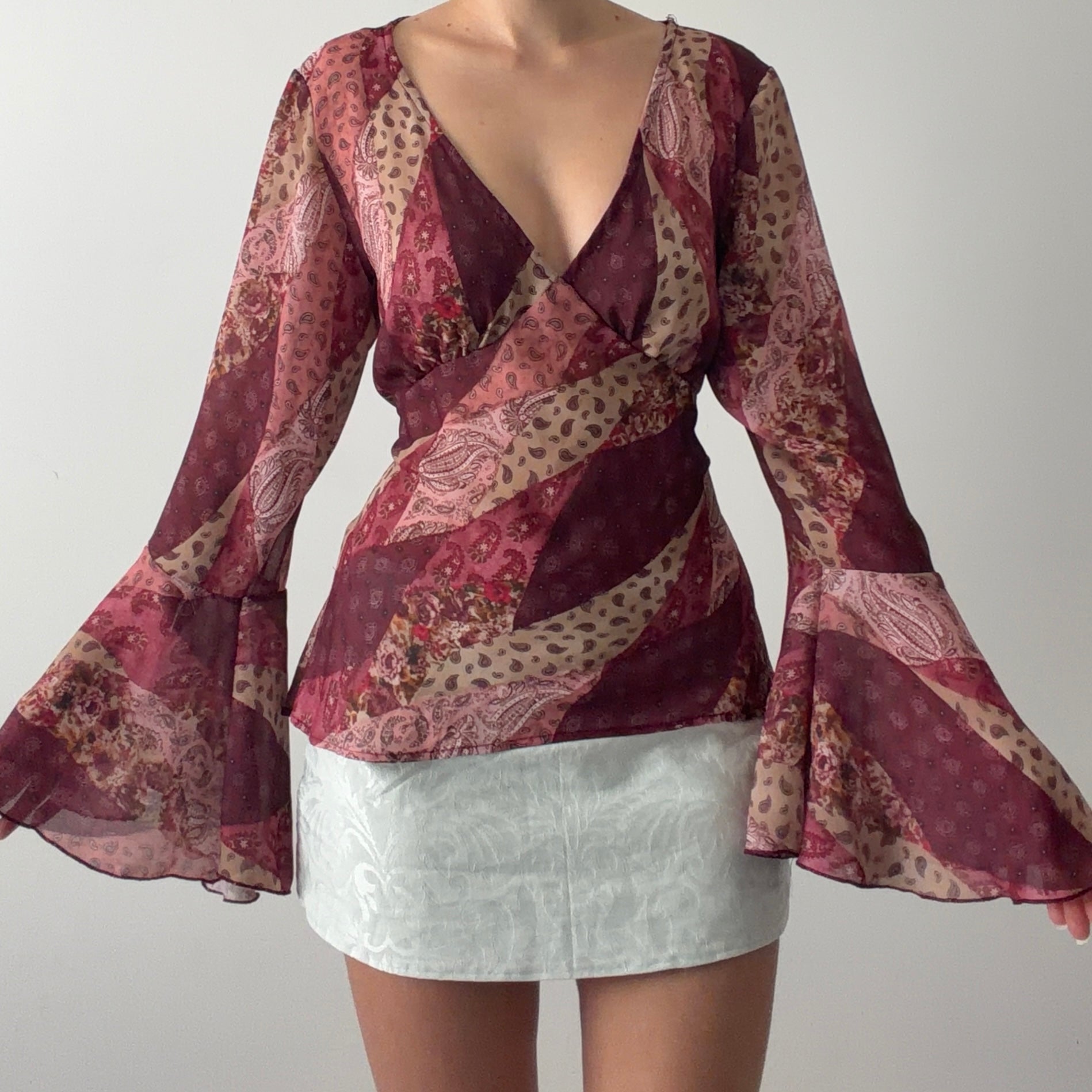 Eye Candy Bell Sleeve Top | L-XL