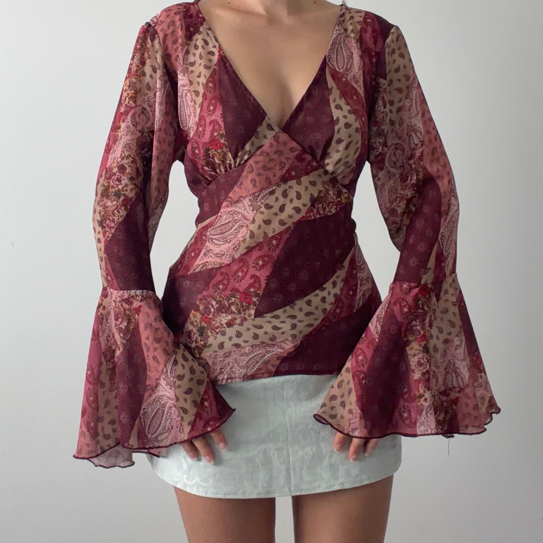 Eye Candy Bell Sleeve Top | L-XL