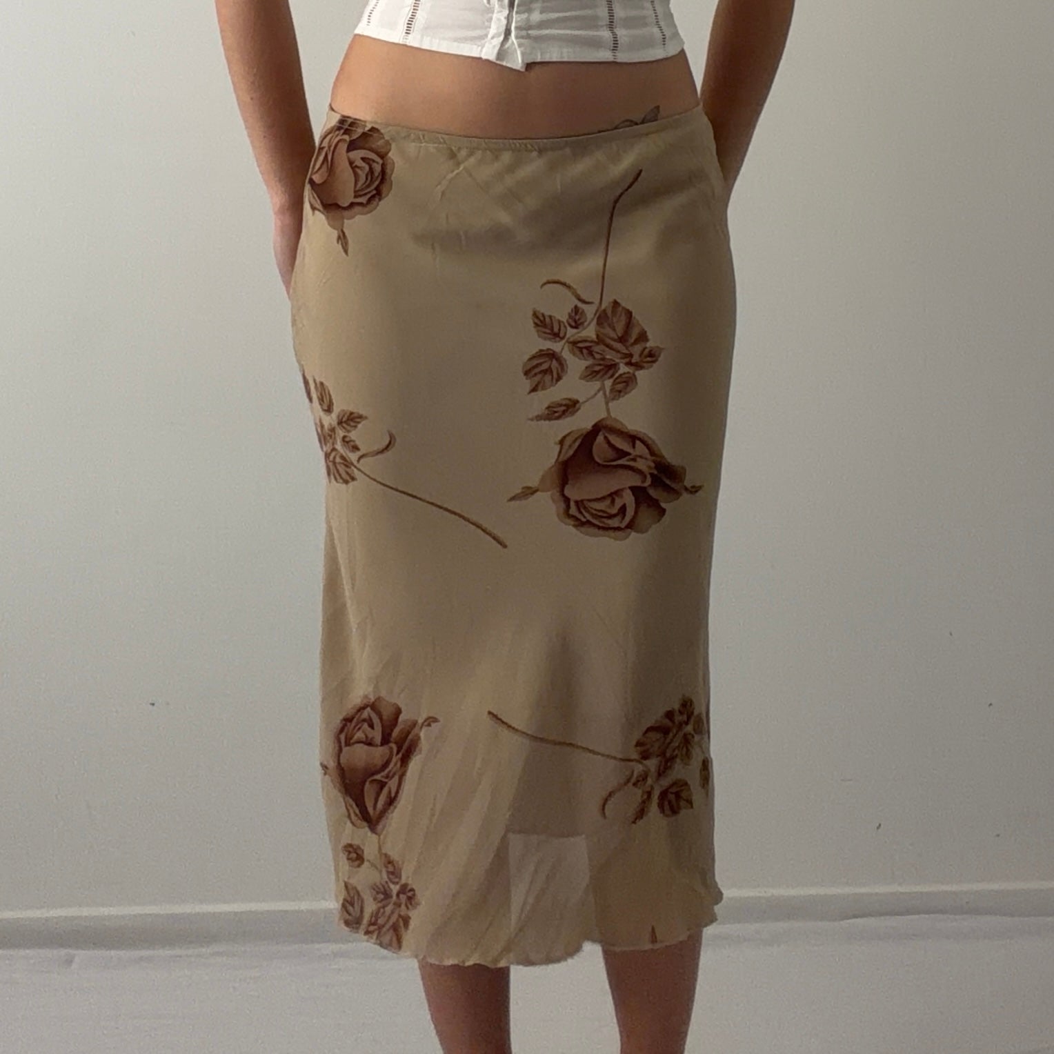 Floral Midi Skirt | M