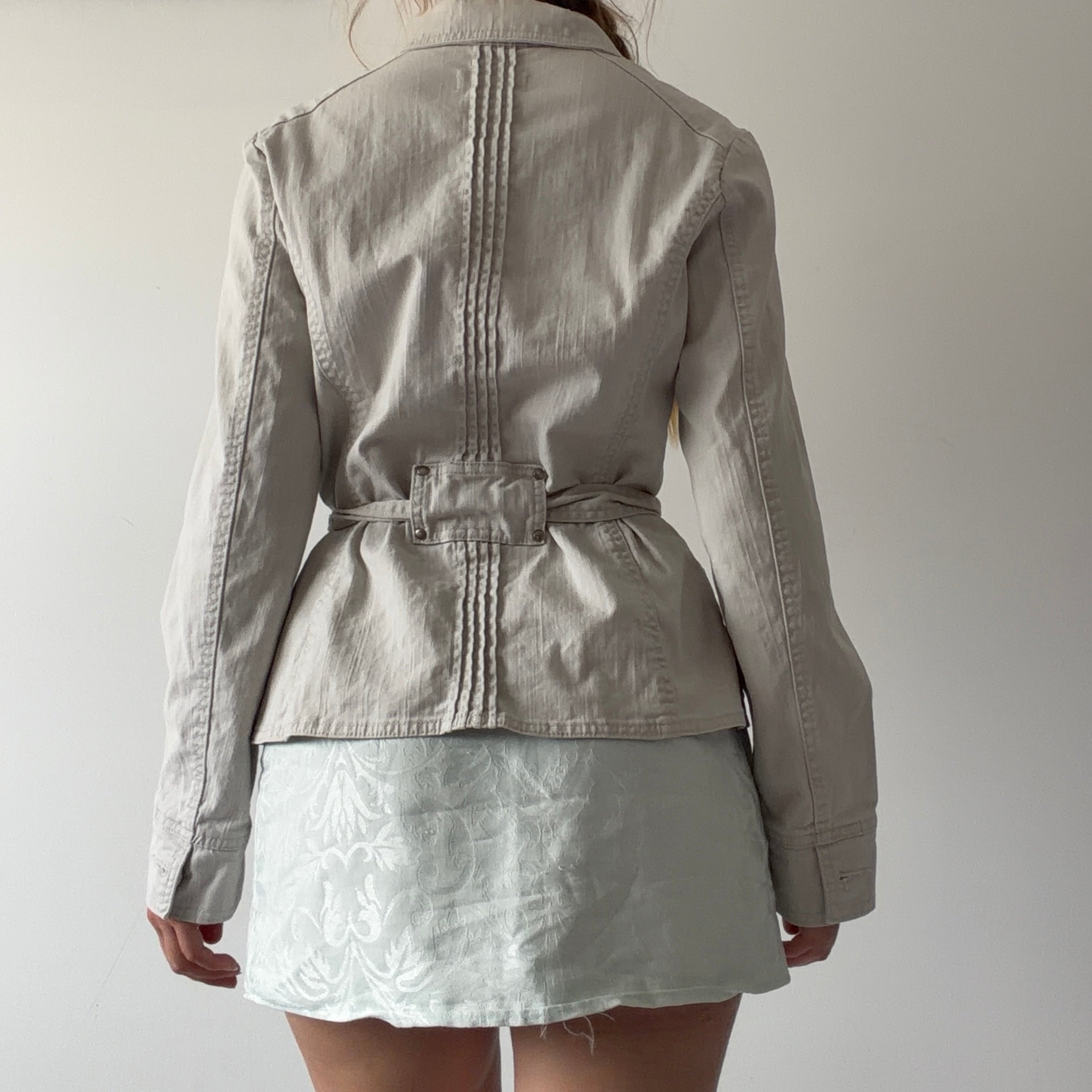 Jacqui E Button Canvas Jacket | 8-12