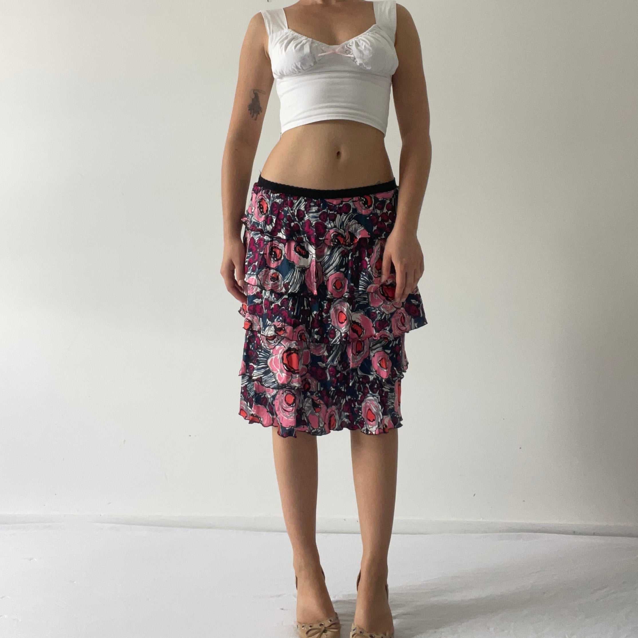 Louche Silk Ruffle Skirt | 6-10
