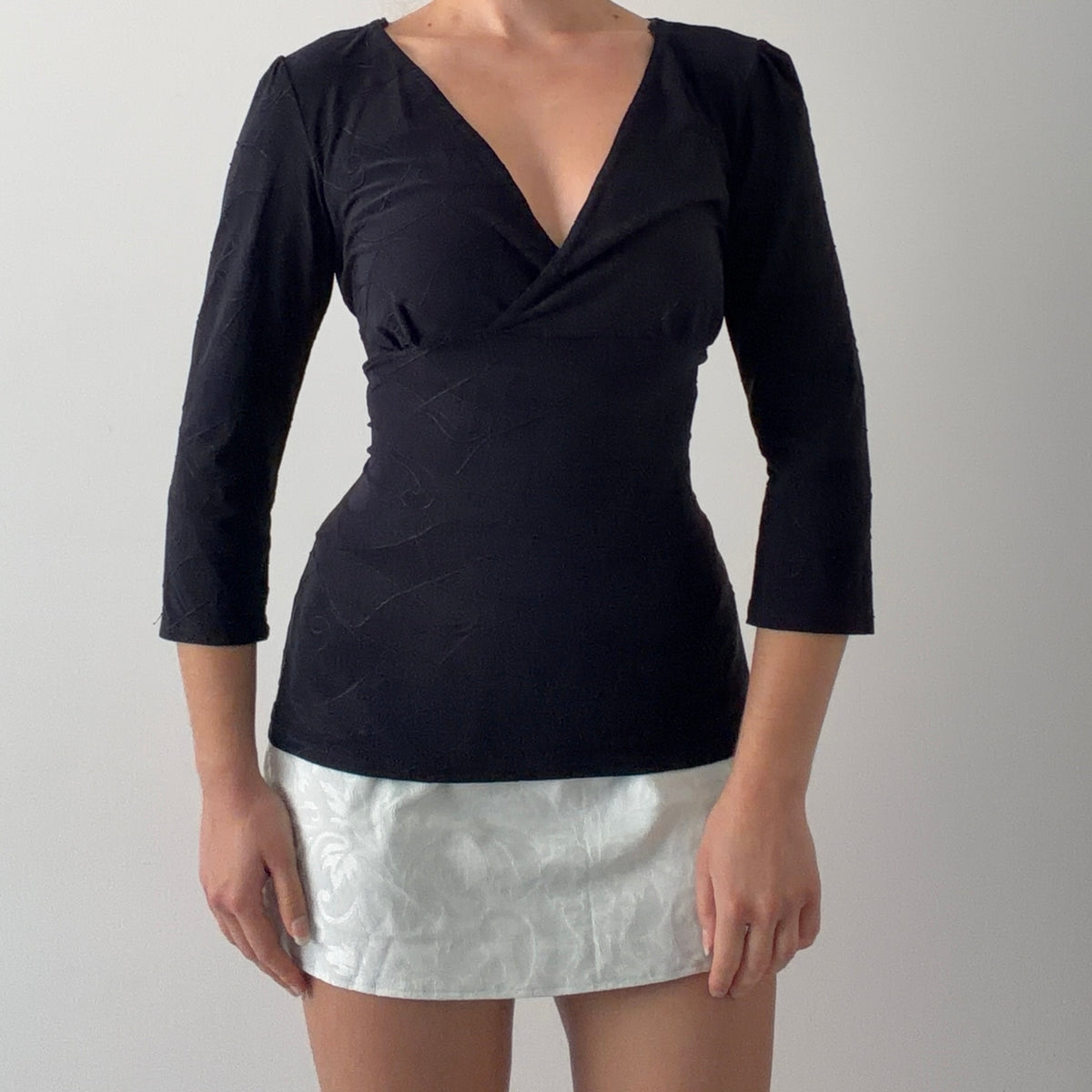 Wrapper 3/4 Sleeve Top | M-L