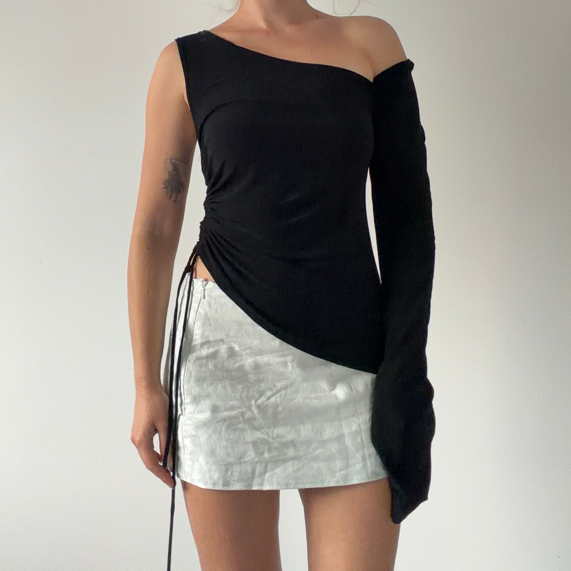 K Too Asymmetric Ruched Top | 10-12