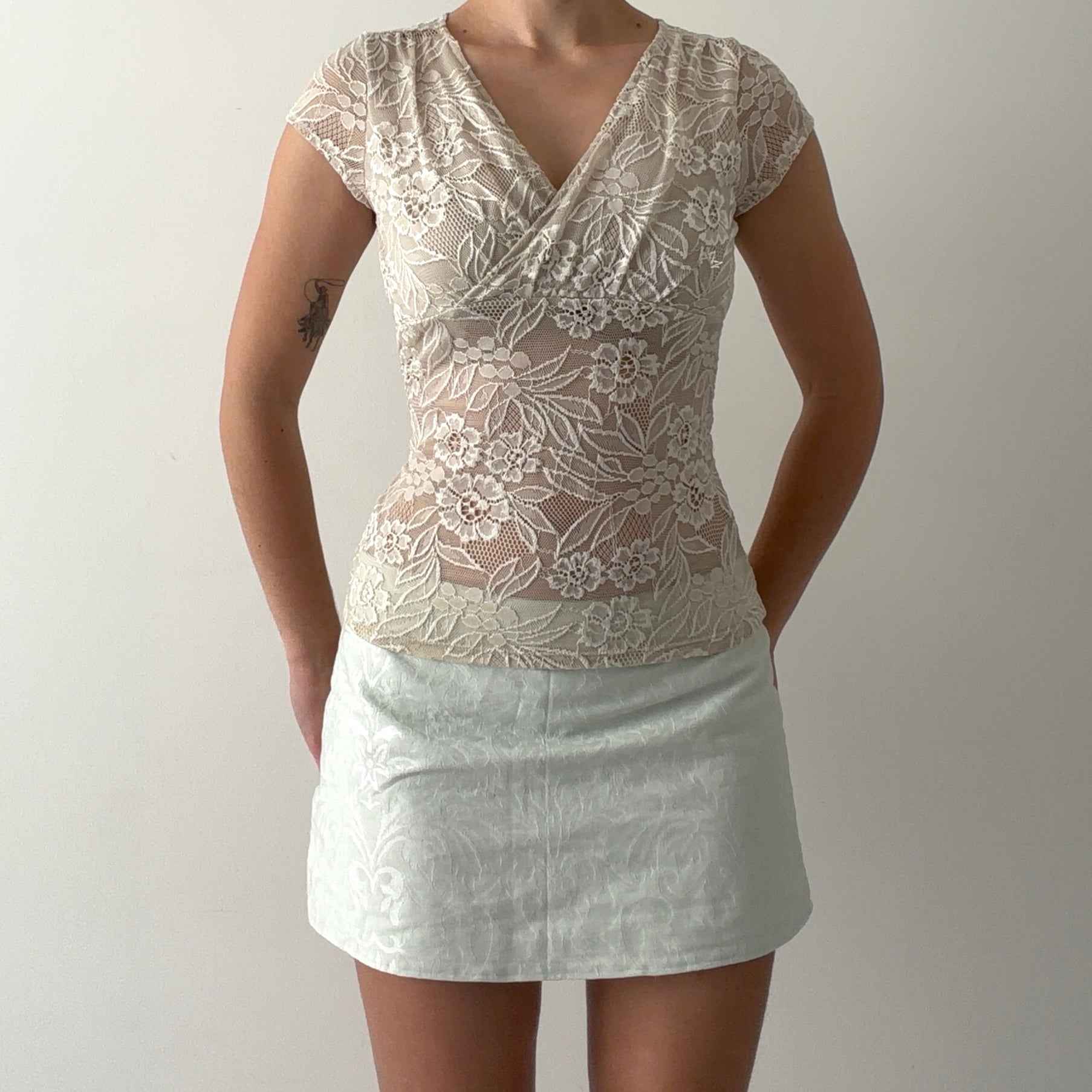Ann Taylor Lace Babydoll Top | XS