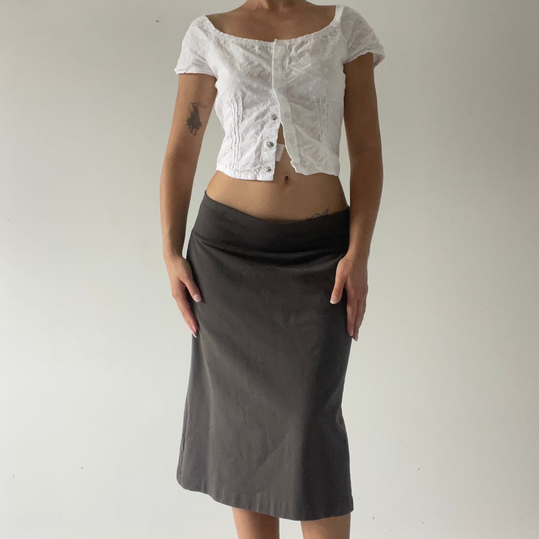 Low Rise Midi Skirt | M-L