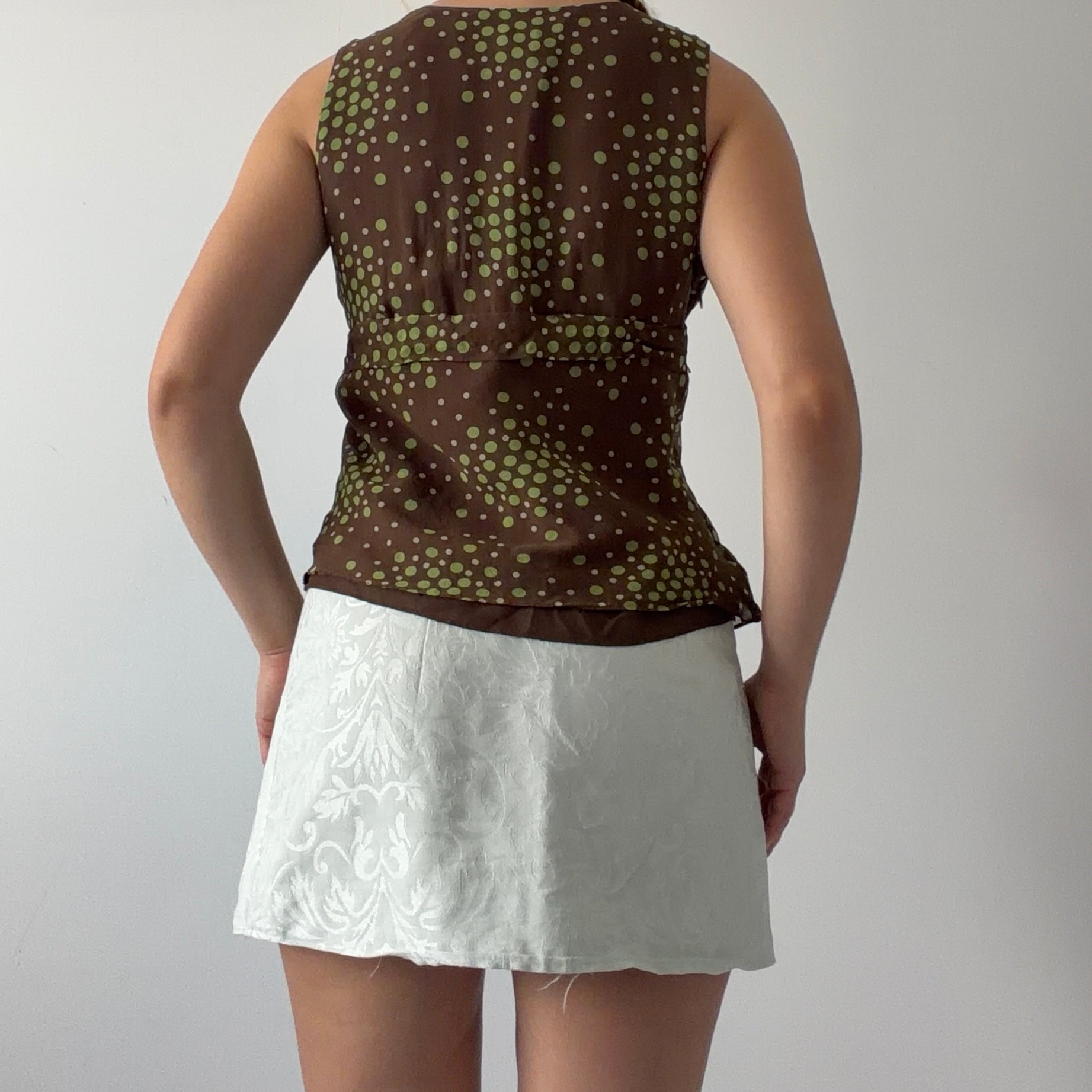 Anne Carson Silk Babydoll Top | 8-10