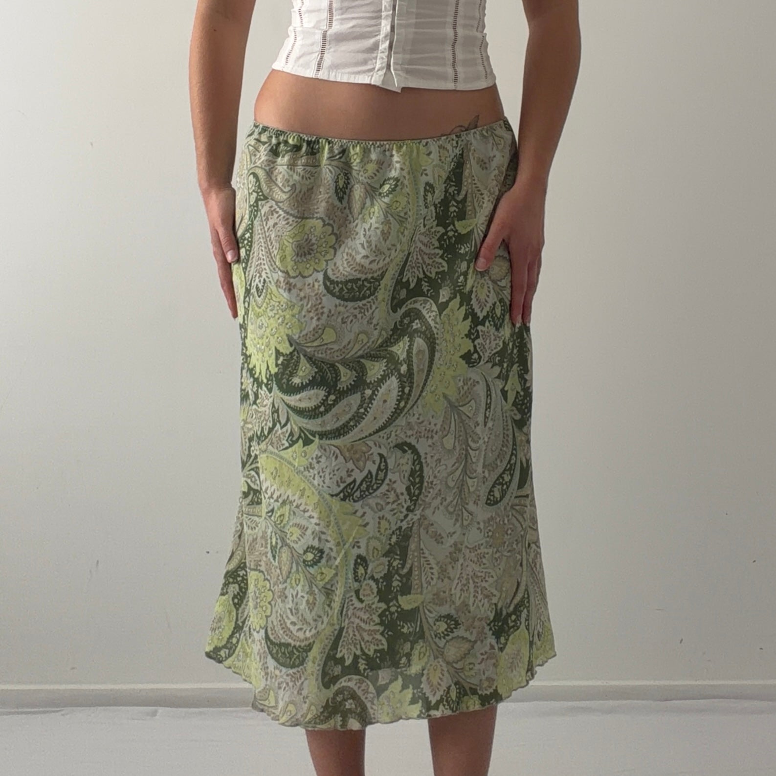 Tout Simplement Midi Skirt | Green | 8-10