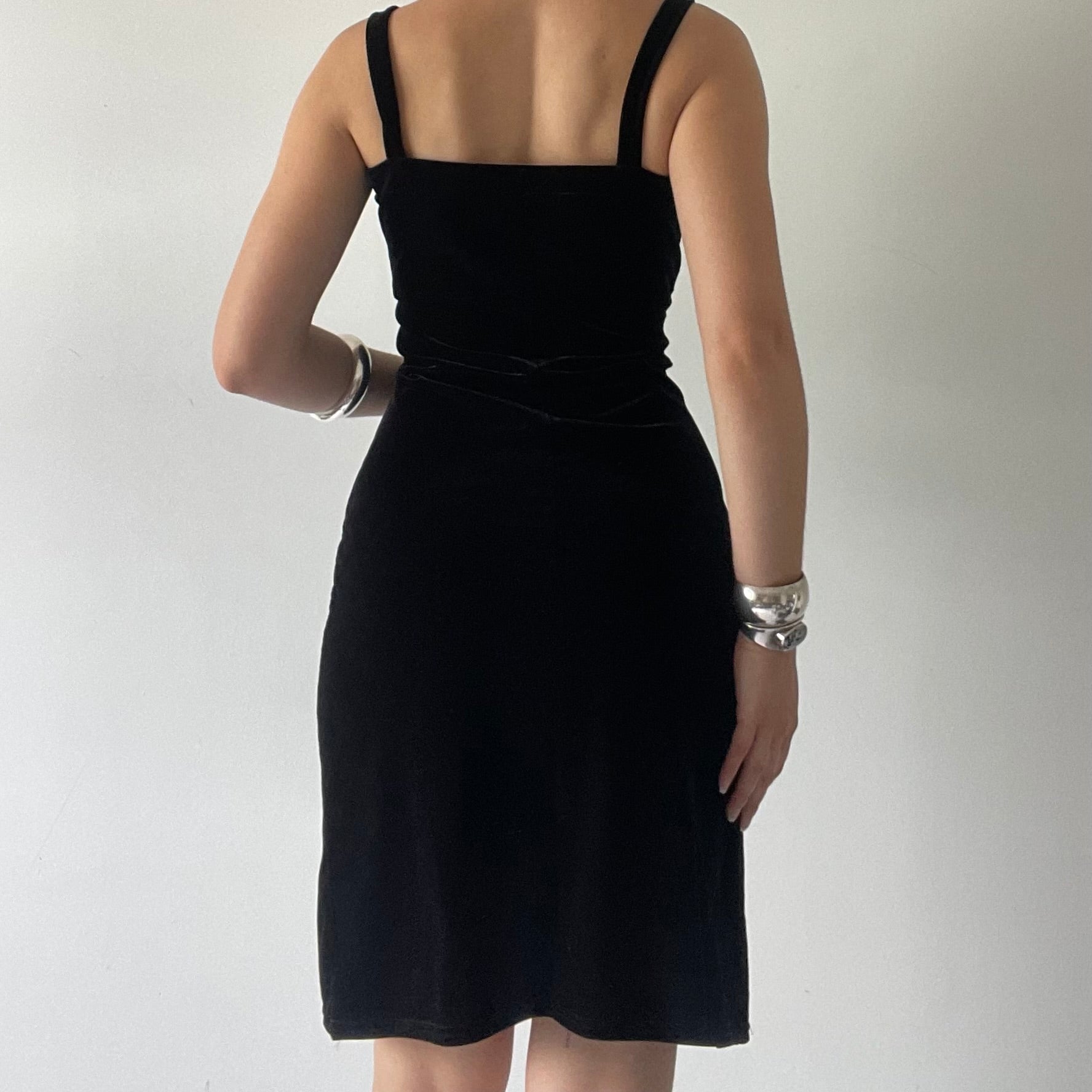90s Glassons Velvet Midi Dress | 8-10