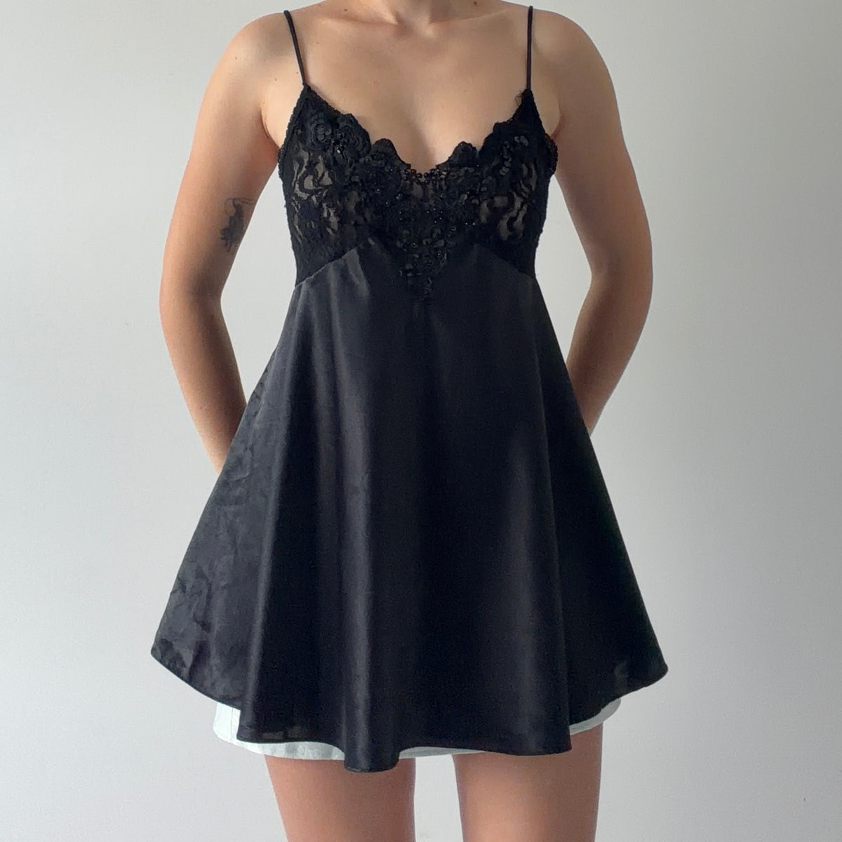 Cinema Etoile Lace Satin Slip | L