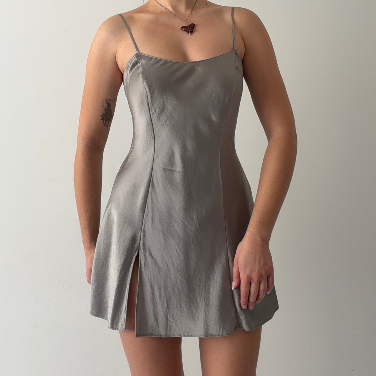 Victoria's Secret Silk Slip | Silver | S
