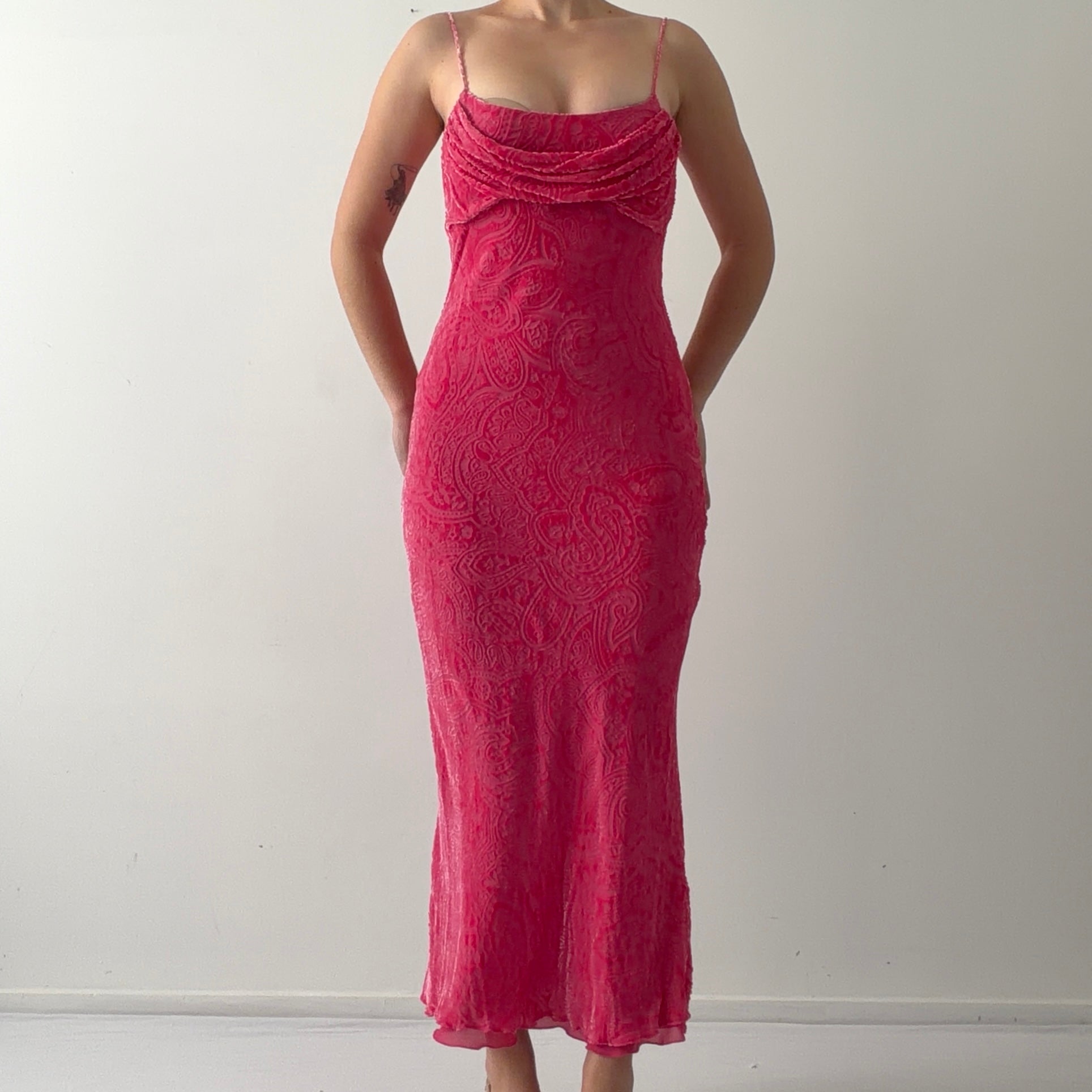 Kaliko Silk Velvet Burnout Dress | 8-10