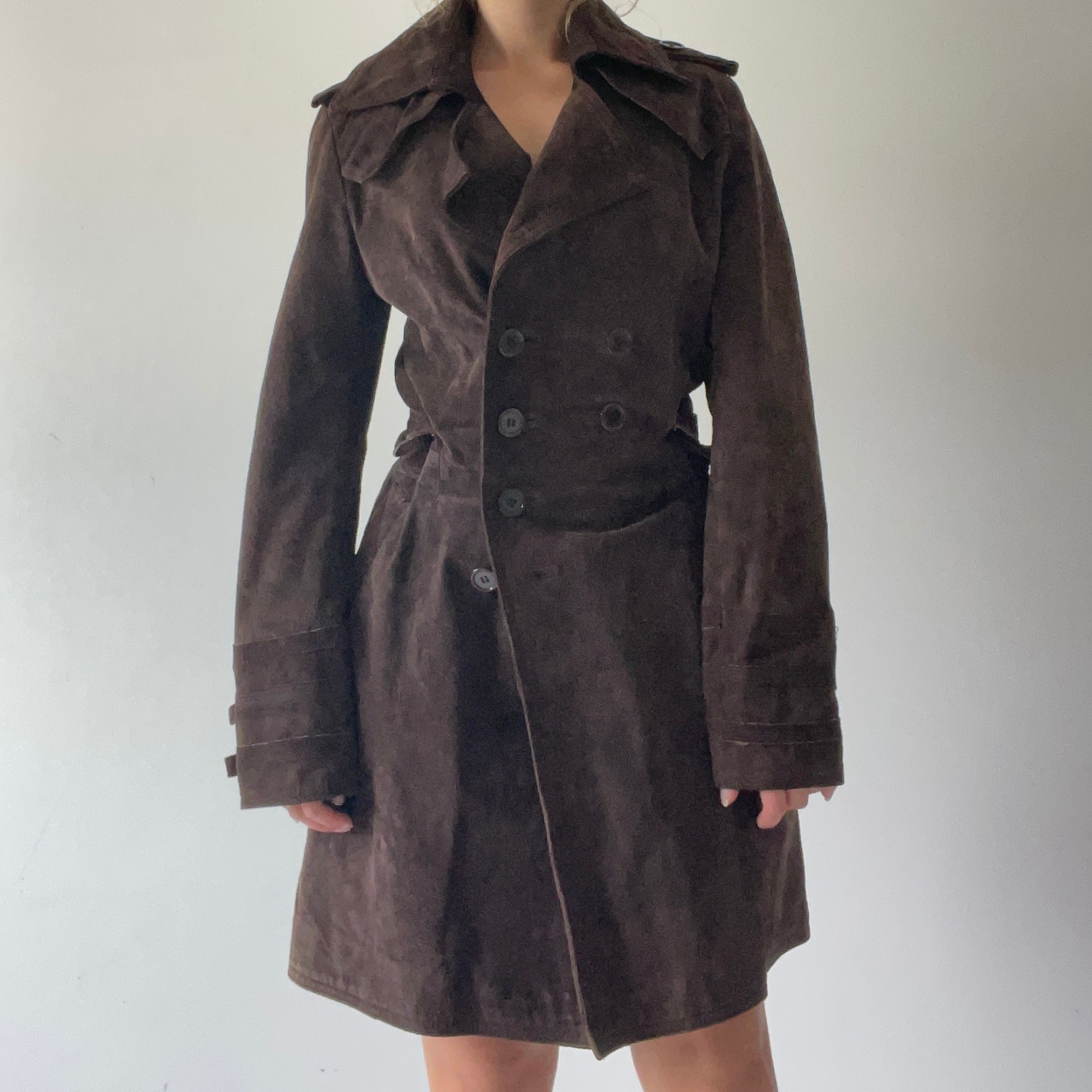 First Hand Leather Trench Coat | 6-10
