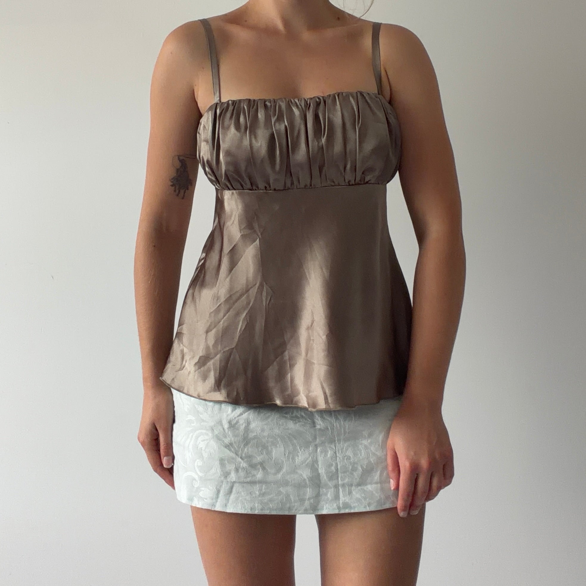 Ice Satin Babydoll Top | S