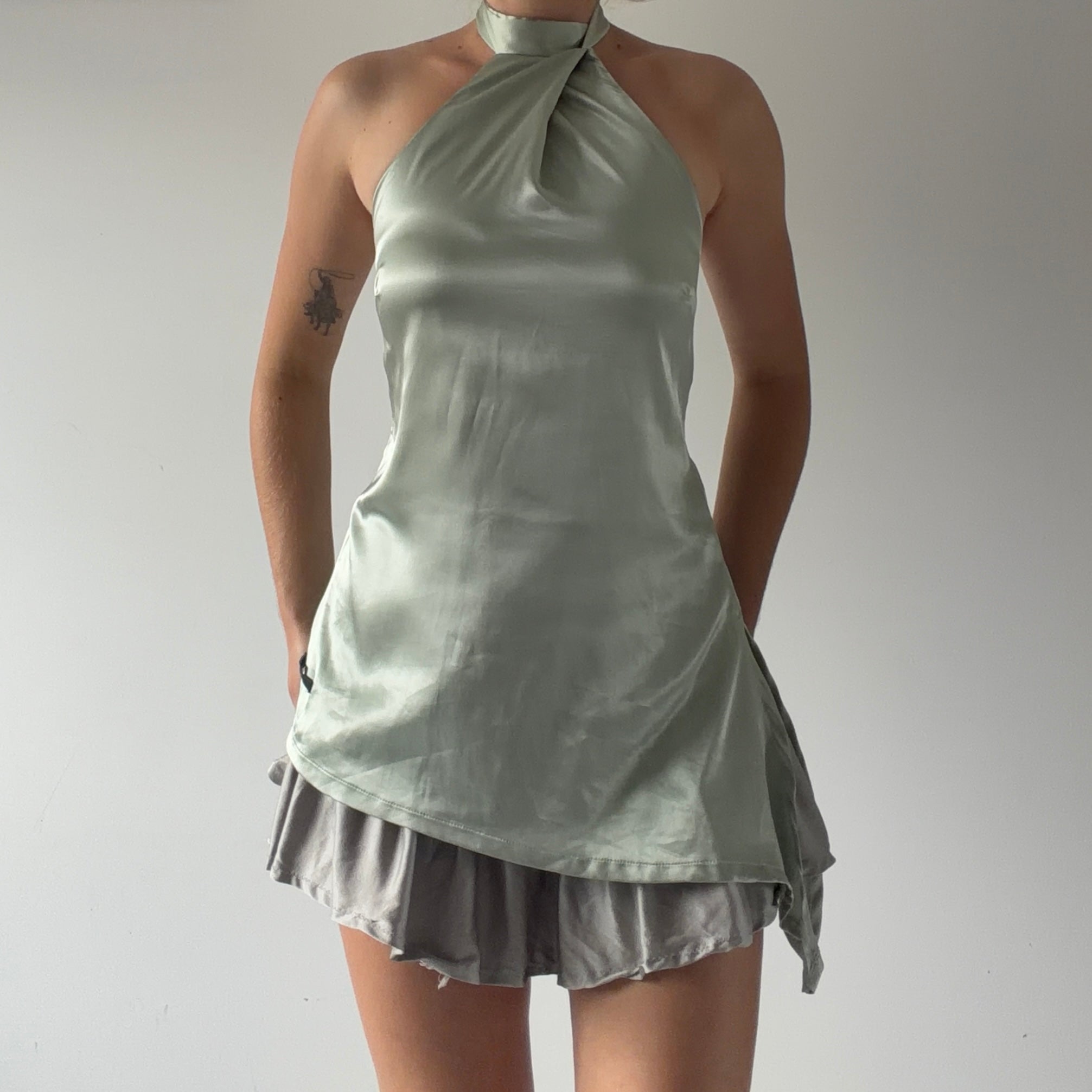 Kilt Satin Halter Top | Made in NZ | 10-12