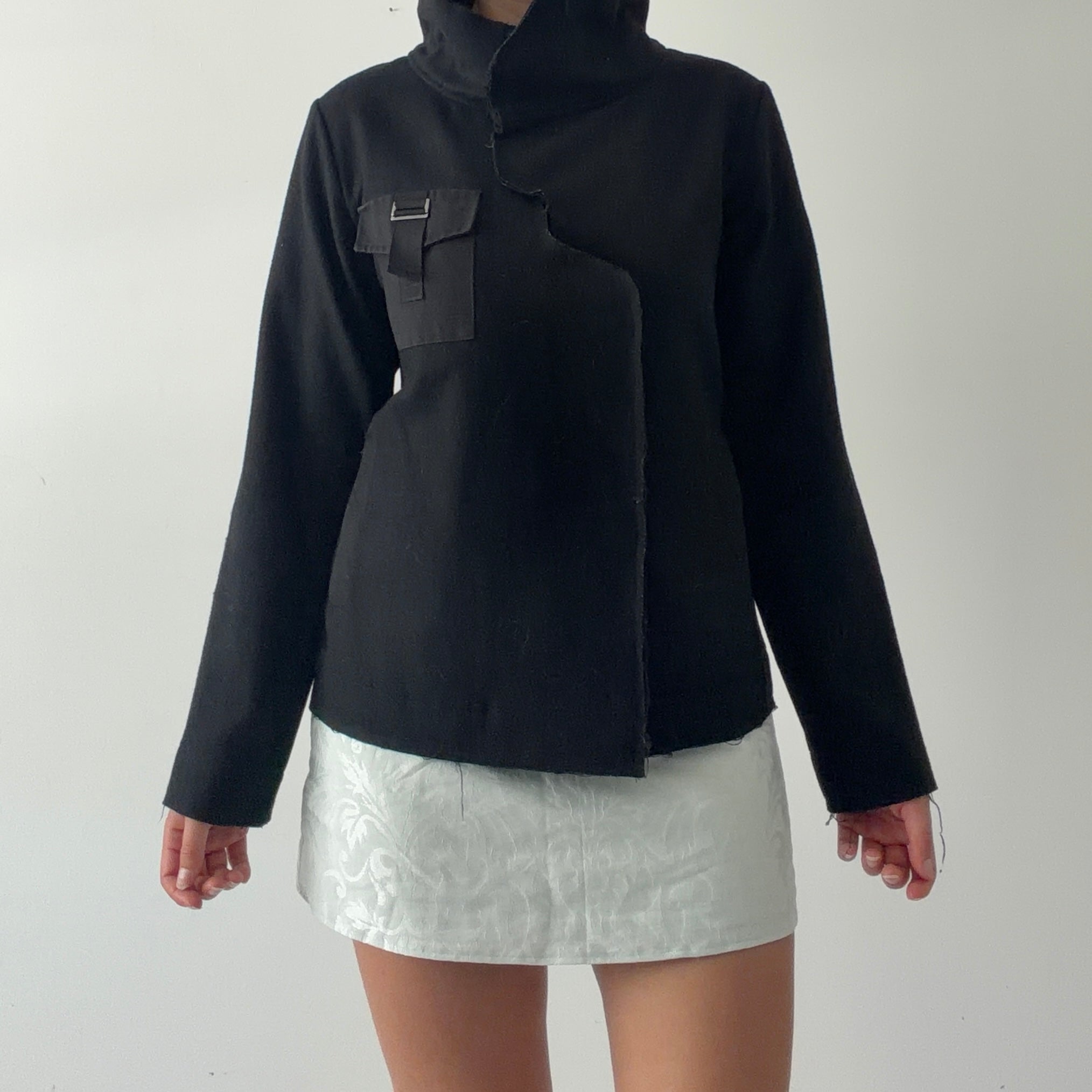 Chalkydigits Wool Asymmetric Jacket | Made in NZ | 6-8