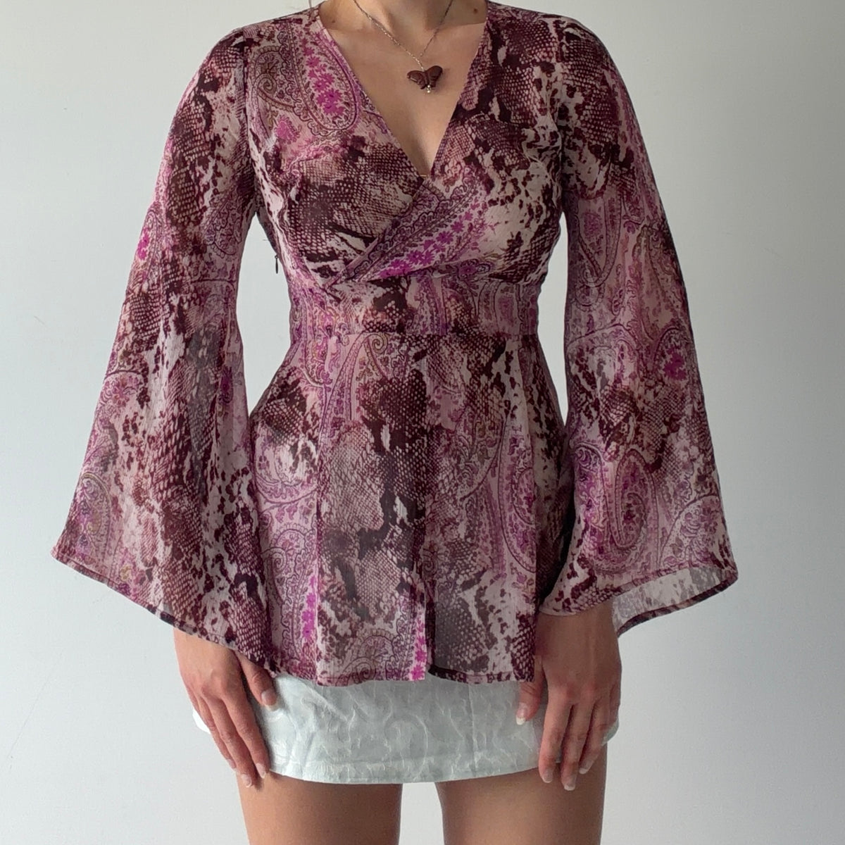 Elsa Baia Bell Sleeve Top | XS-M