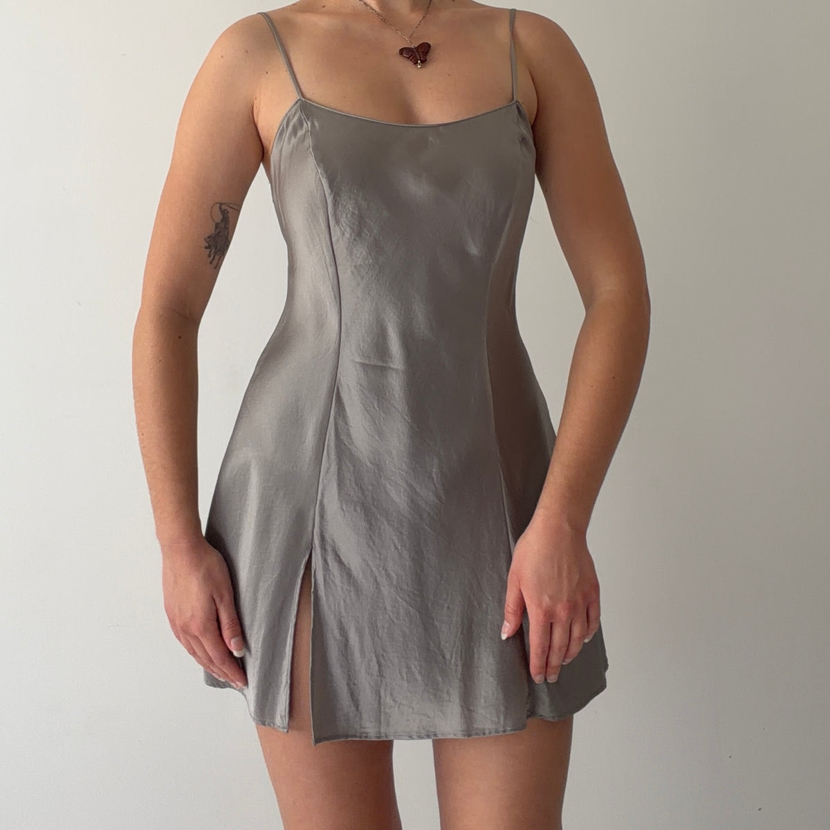 Victoria's Secret Silk Slip | Silver | S