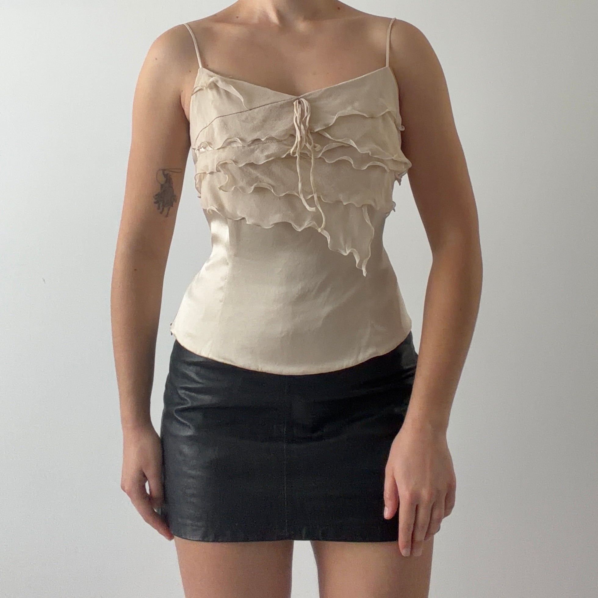 Jigott Silk Ruffle Cami | S