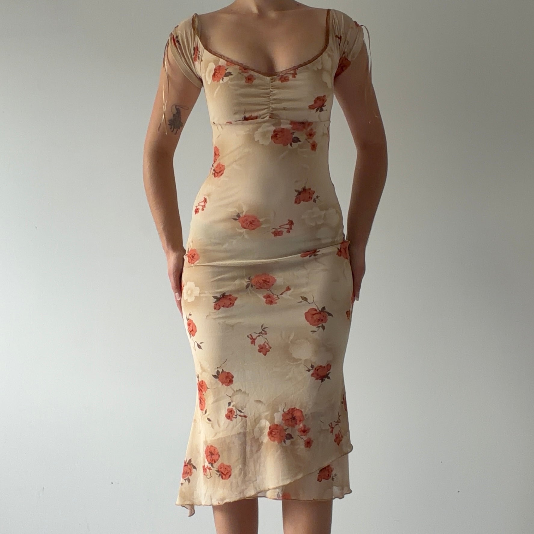 Inexplicable Milkmaid Midi Dress | XS