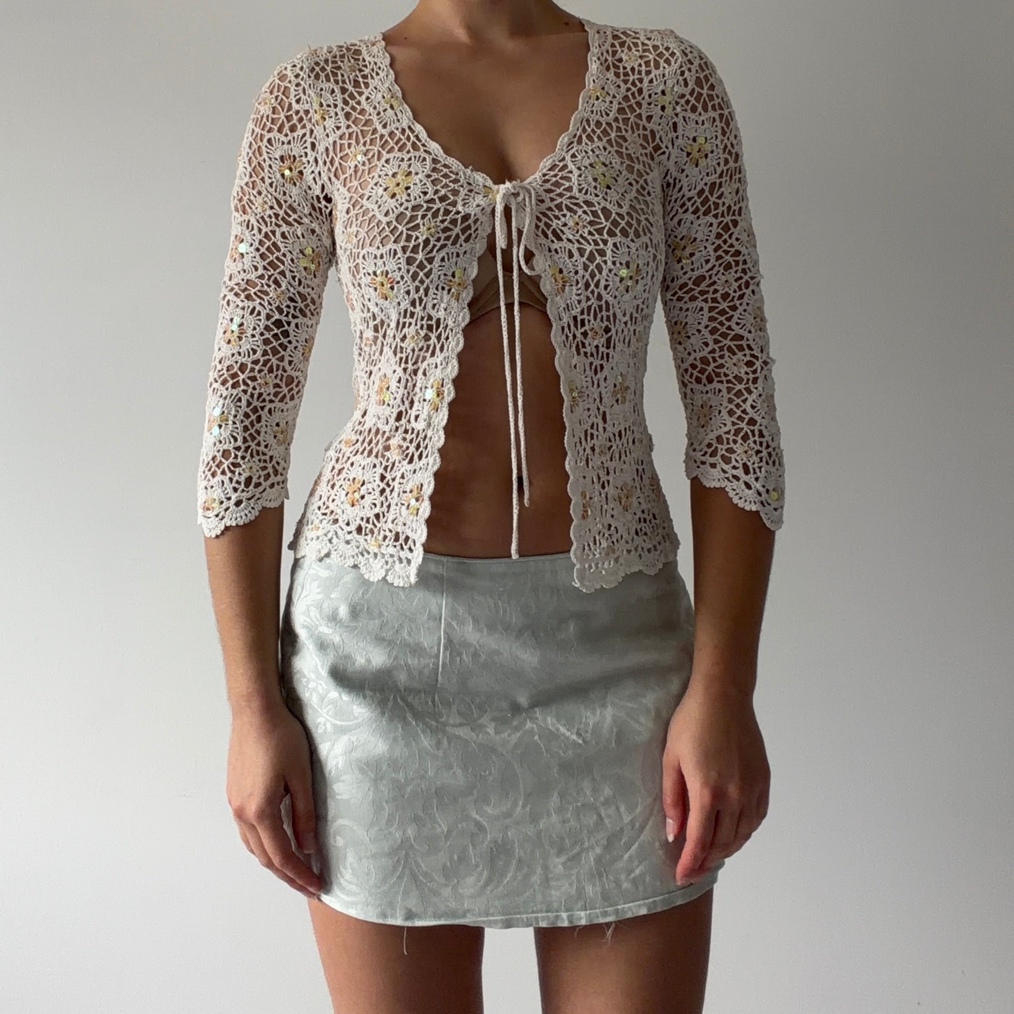 Oasis Sequin Crochet Top | 6-8