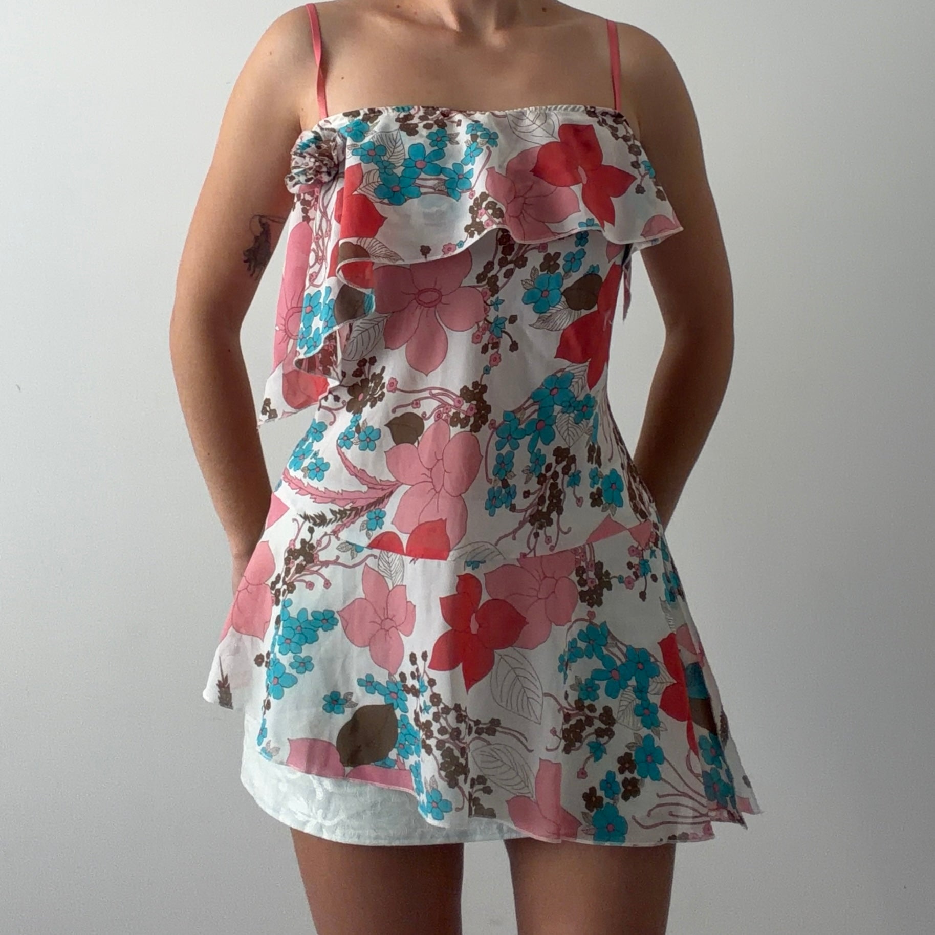 Floral Asymmetric Cami Top | L