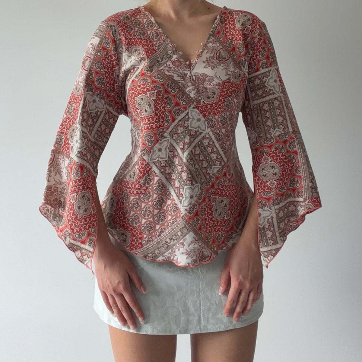 Giorgio Fiorlini Bell Sleeve Top | M