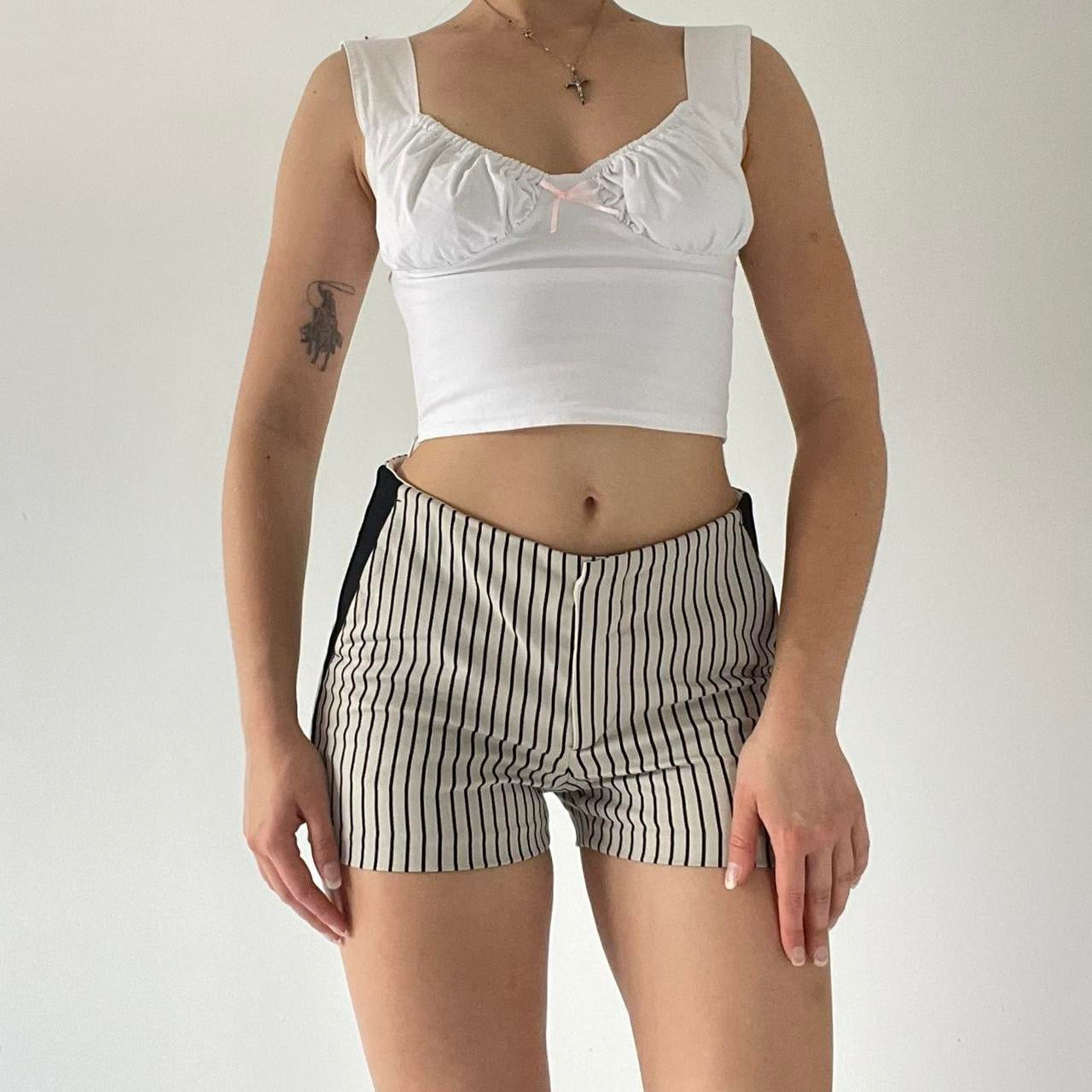 Pinstripe Mini Shorts | S