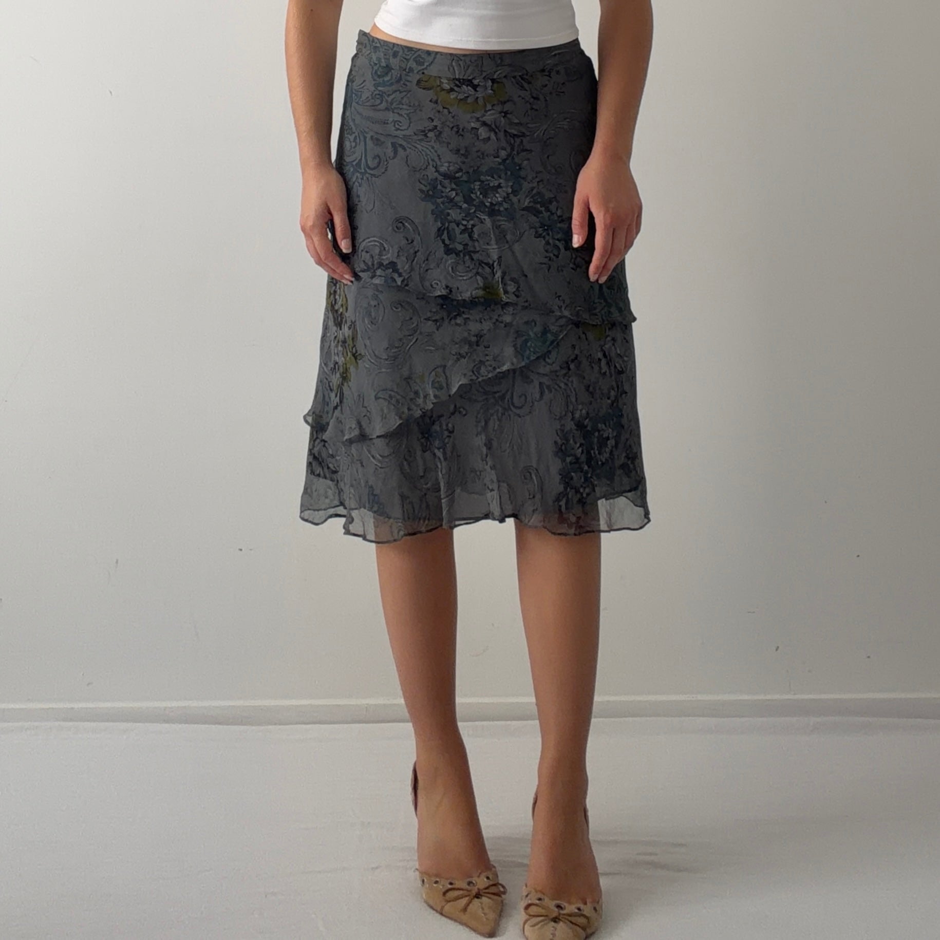 Kate Hill Silk Ruffle Skirt | 6-8